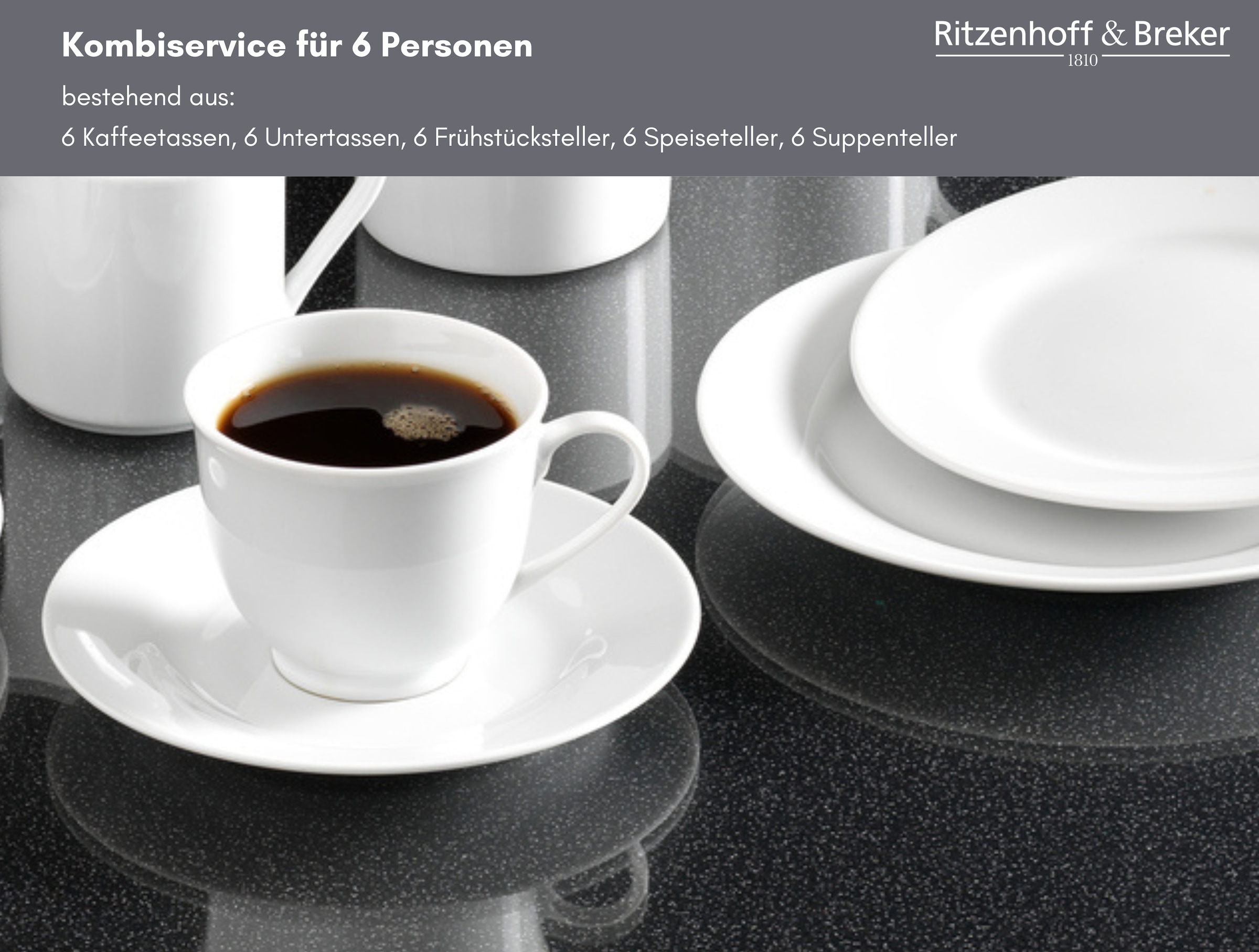 Ritzenhoff & Breker Kombiservice »Bianco« klassisch und schlicht, unifarben