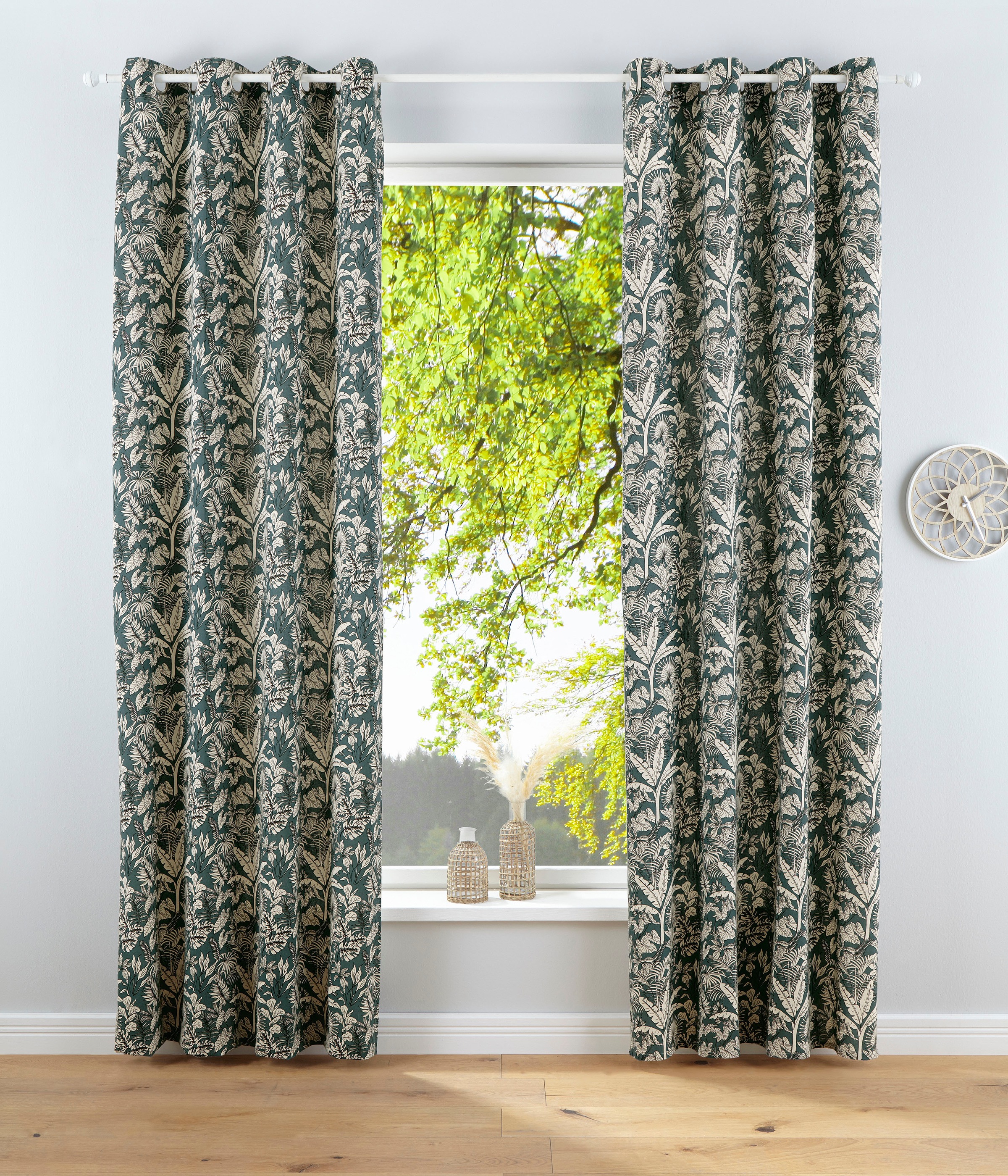 Image of COUCH♥ Vorhang »Palmös«, (1 St.), blickdicht, Bio-Baumwolle, bedruckt, floral, gewebt, verschiedene Grössen bei Ackermann Versand Schweiz