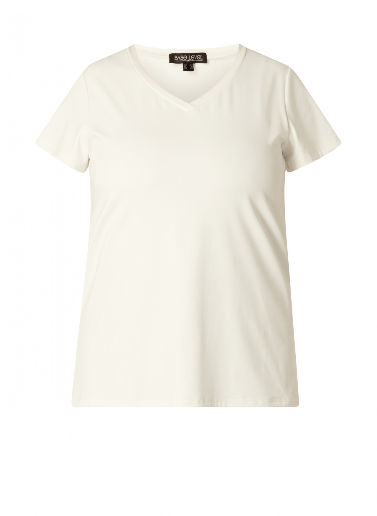 Base Level Curvy T-shirt en V »Lilly« avec stretch