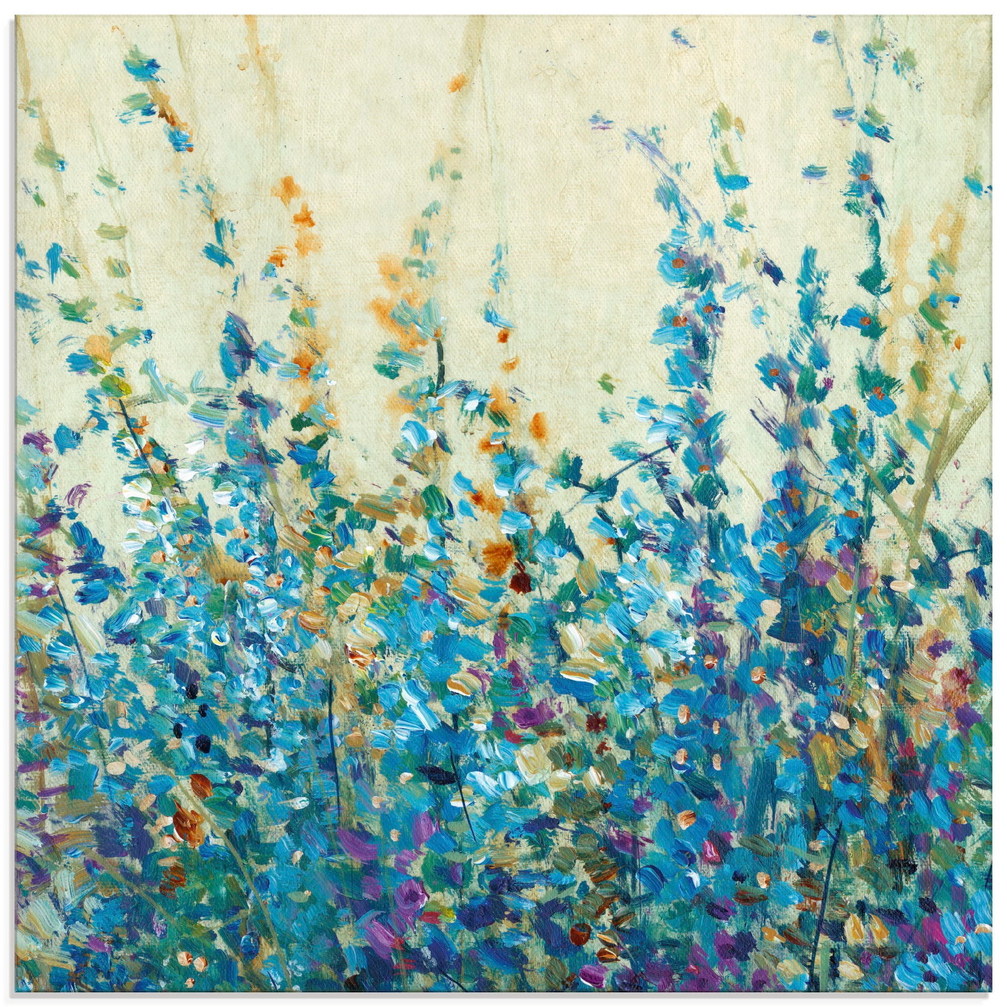 Image of Artland Glasbild »Blautöne II«, Blumenwiese, (1 St.) bei Ackermann Versand Schweiz