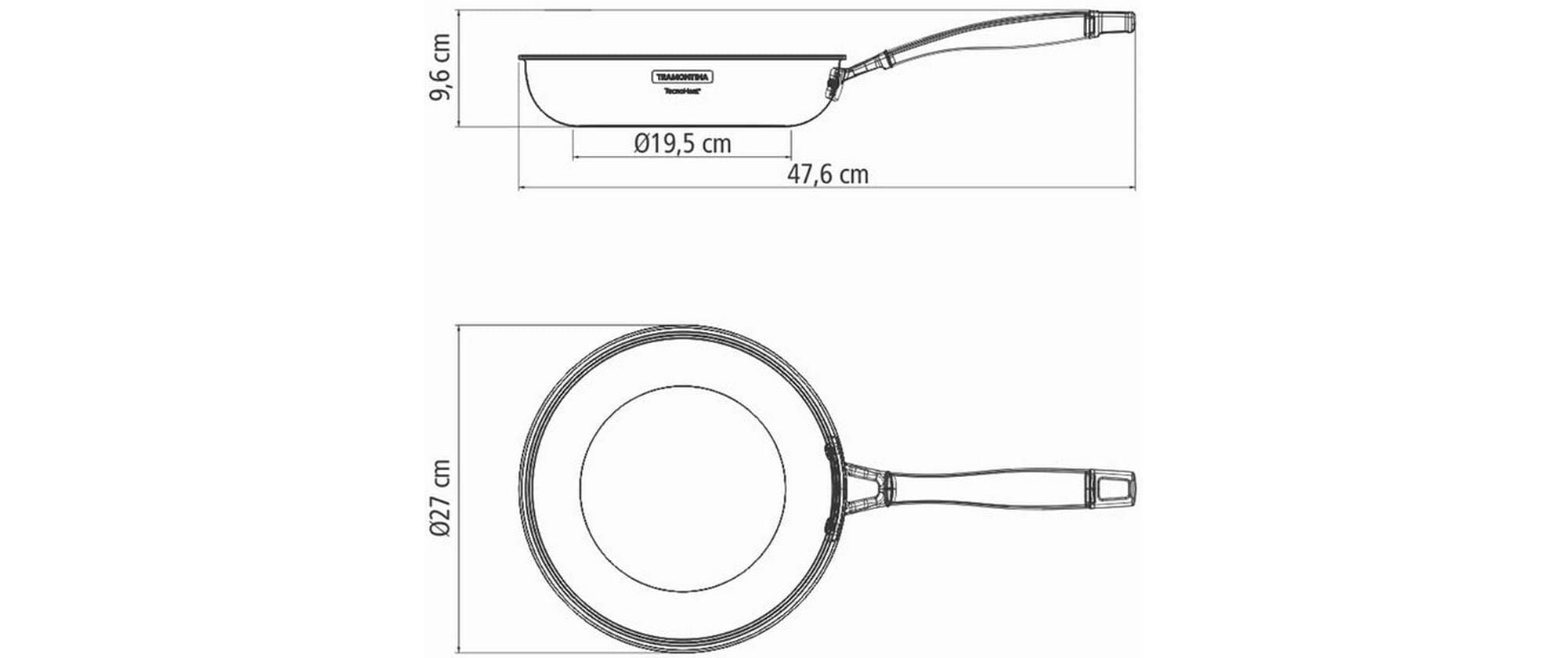 Tramontina Grillpfanne »Grano Edelstahl 3-lagig 2.2 l 26 cm«