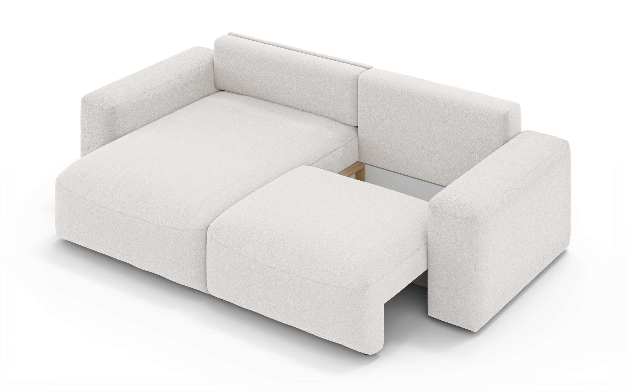 GOODproduct Canapé d'angle »MATTS Schlafsofa mit Bettkasten, Masse B/T/H: 265/159/89 cm« L-Form mit Recamiere rechts oder links, hoher Sitzkomfort