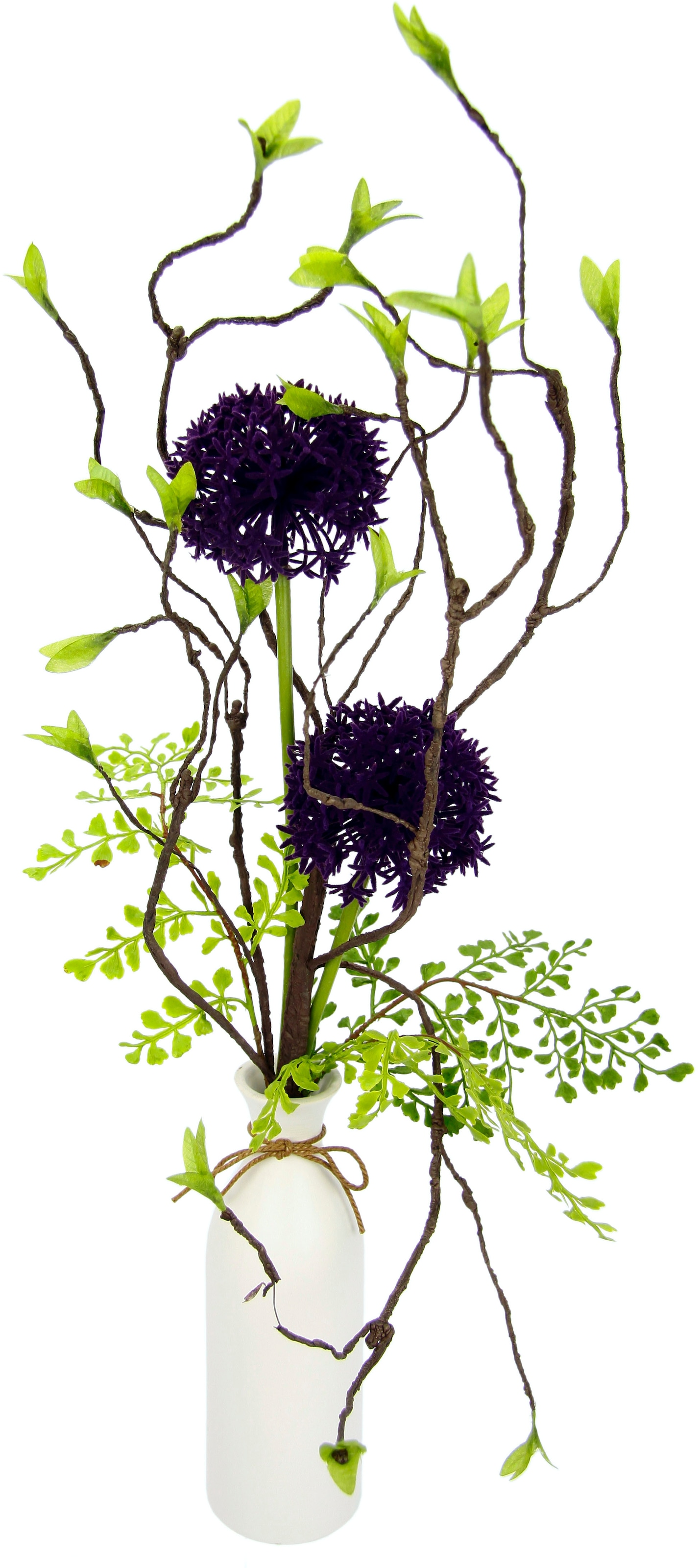 I.GE.A. Kunstblume »Arrangement Allium«, Vase aus Keramik