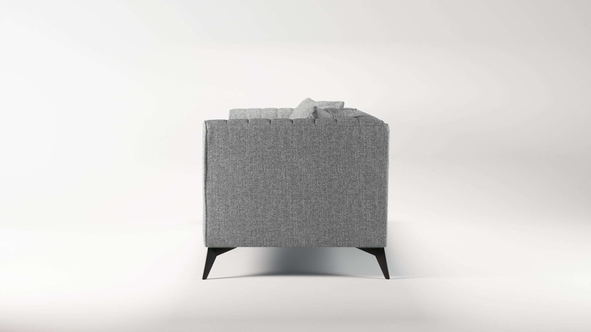 Places of Style 4-Sitzer »MATTHEW elegantes Designsofa, Masse B/T/H: 231/86/74 cm«, XXL, Steppung im Rücken, lose Sitzkissen, incl 2. Zierkissen