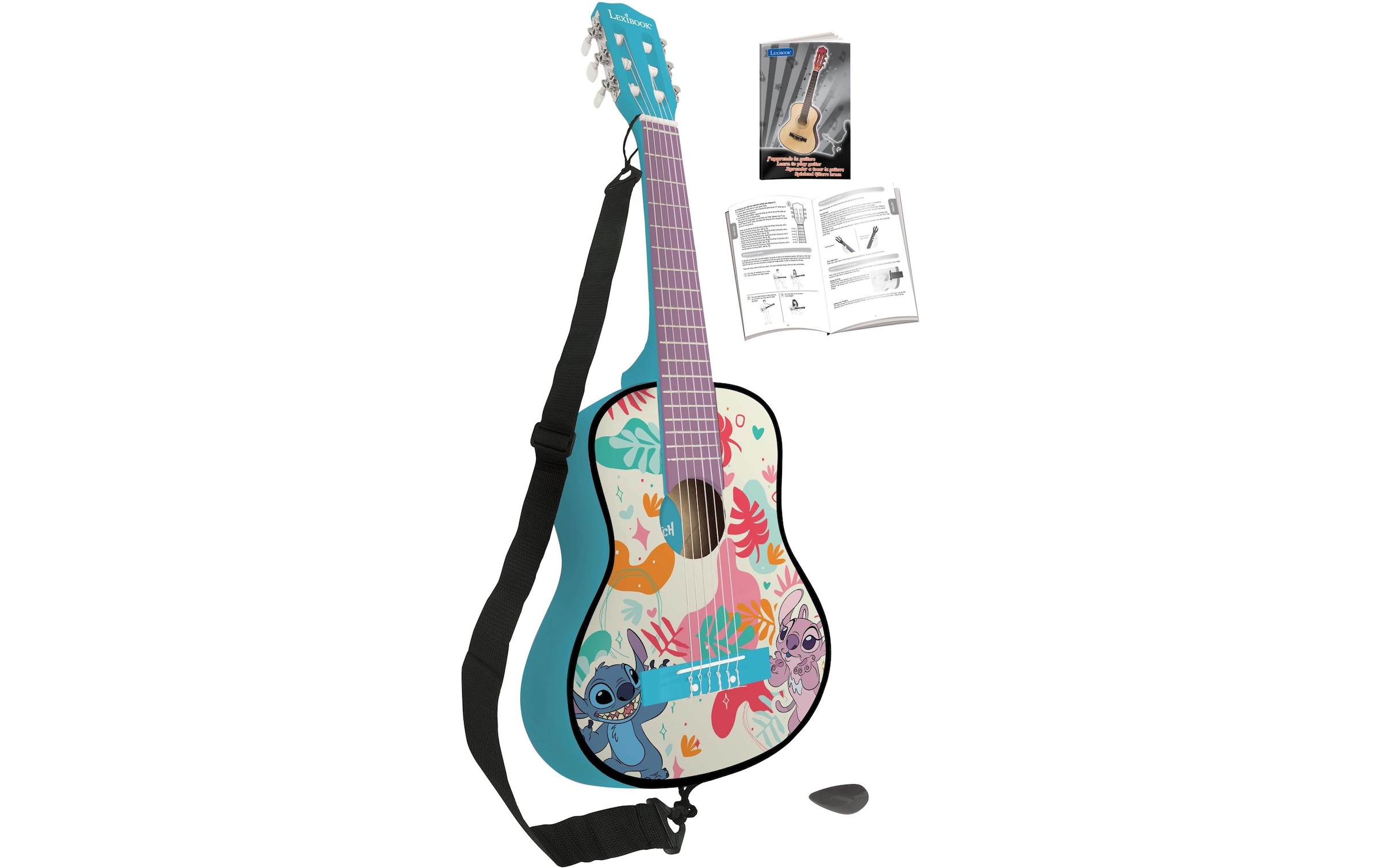 Lexibook® Jouet instrument de musique »Akustikgitarre Disney Stitch«