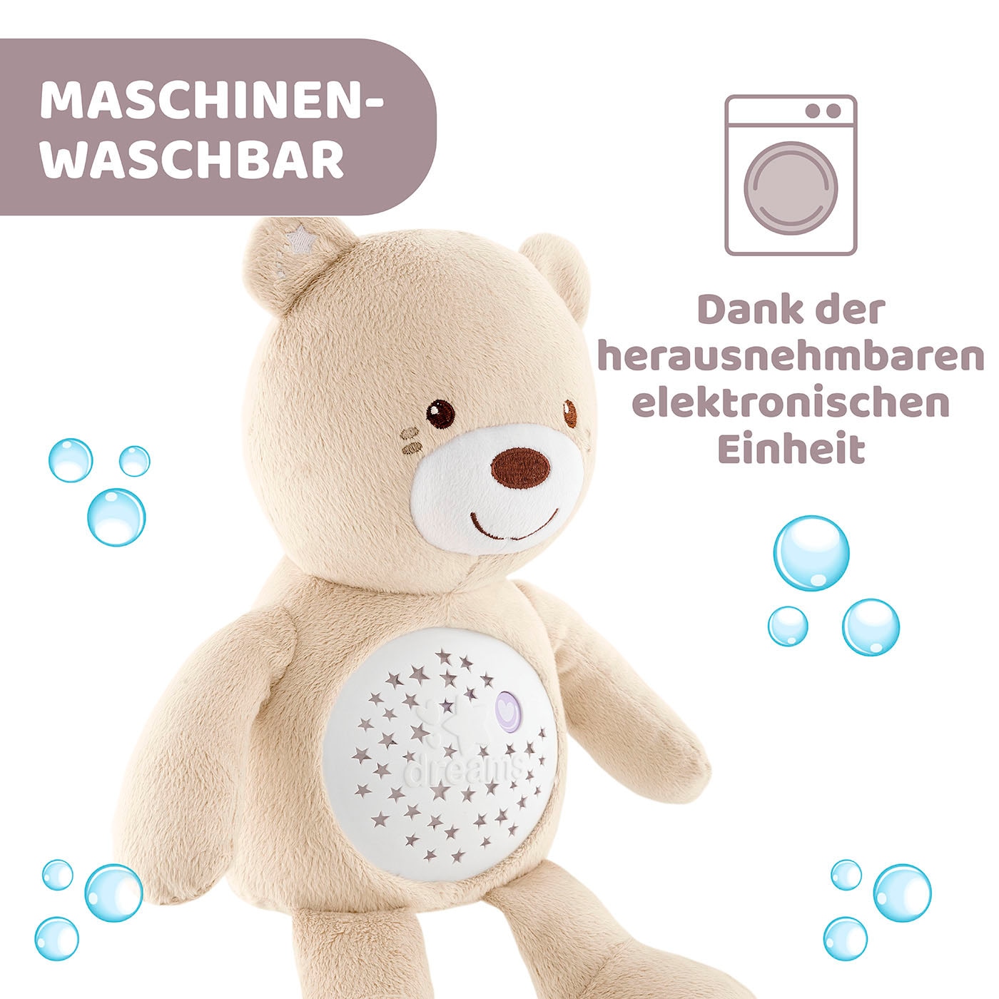 Chicco Kuscheltier »First Dreams Baby Bear, Beige«, mit Lichtprojektion und Soundfunktion