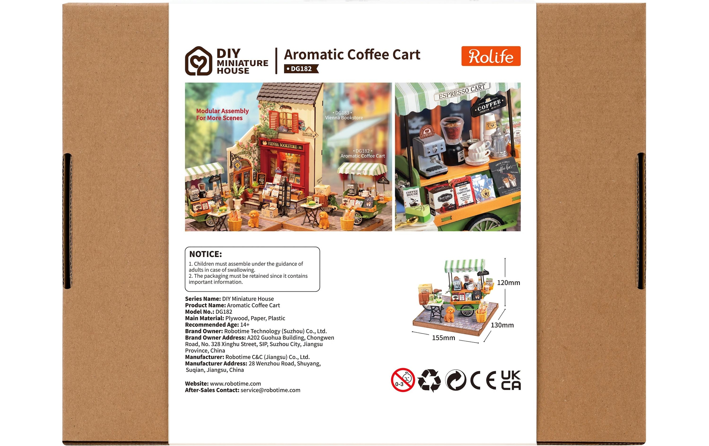   Modellbausatz »Rolife Aromatic Coffee Cart 1:20« 162 Stk. tlg.