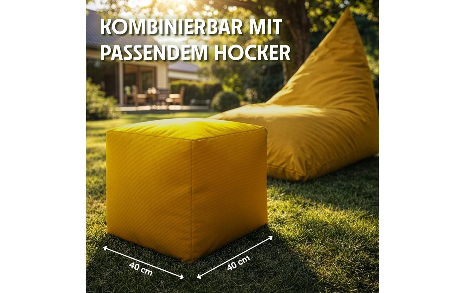 Urbanara Sitzsack »Basic-Outdoor Triangle, 300 l«
