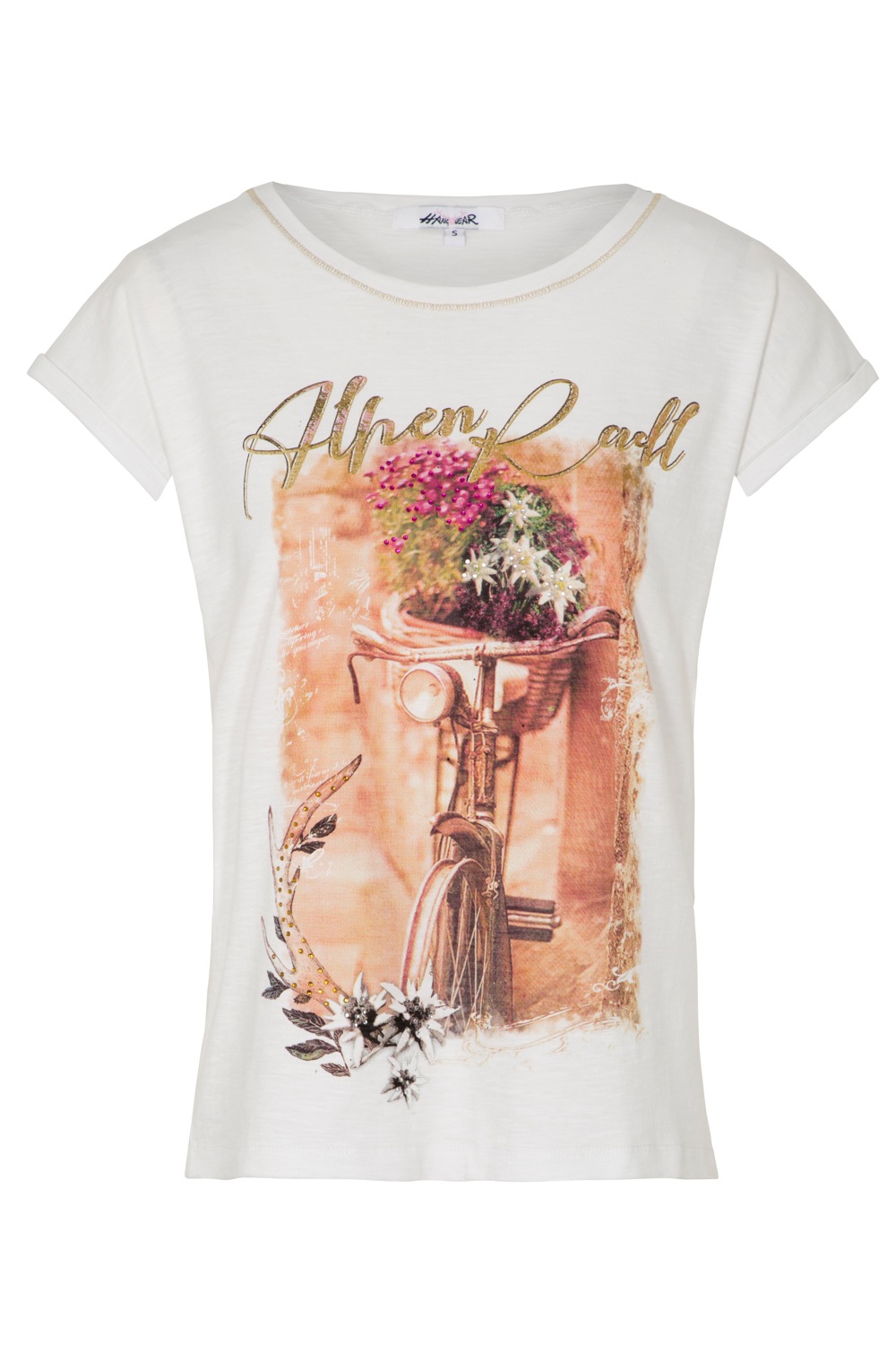 Image of Hangowear Trachtenshirt, mit coolem Print und Glitzerelementen bei Ackermann Versand Schweiz