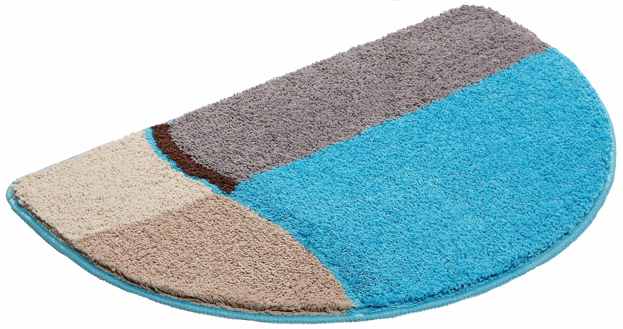 my home Badematte »Belio, Badvorleger, Badezimmer Teppich«, rutschhemmend beschichtet, fussbodenheizungsgeeignet-schnell trocknend-strapazierfähig, Badematte, Badteppich, Badematten auch als 2 tlg. Set erhältlich, bunt