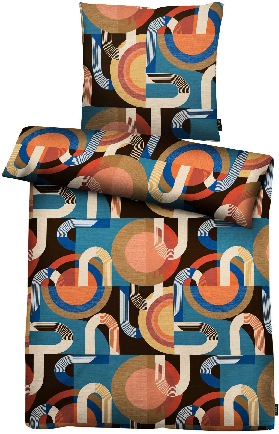 Image of APELT Bettwäsche "Jim" 2 Stk. Siebziger Jahre Motive