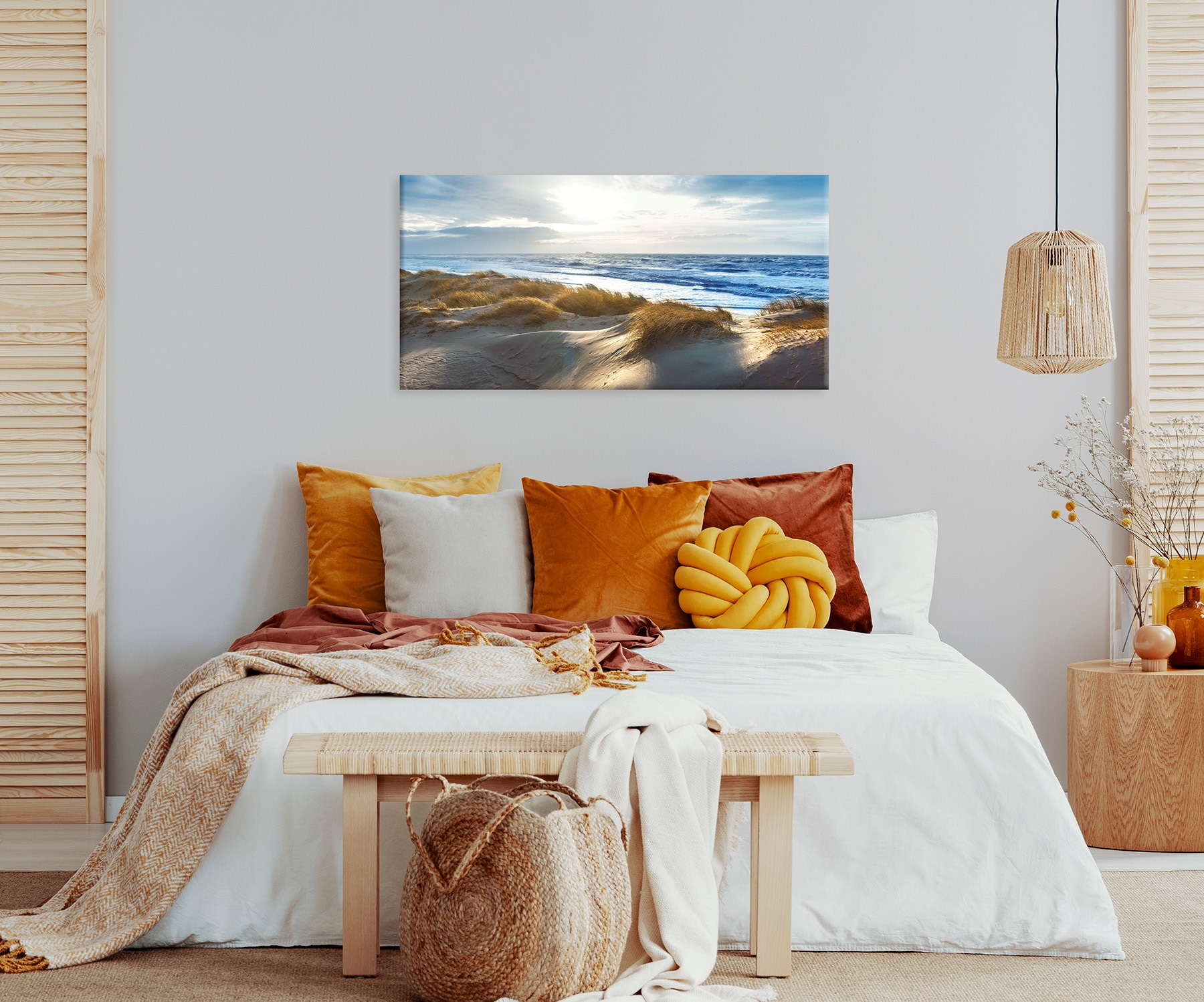 Bönninghoff Leinwandbild »Wandbild DÜNE – Leinwandbild Keilrahmen Deko modern« Düne | Meer | Strand 1 Stk. tlg. auf Keilrahmen gespannt