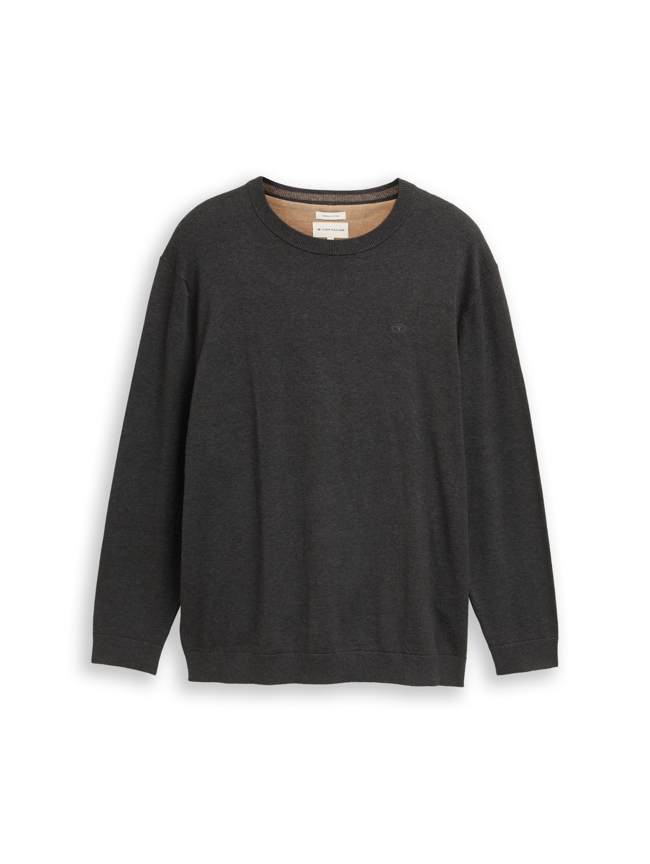 TOM TAILOR PLUS Pull en tricot avec broderie logo / grandes tailles