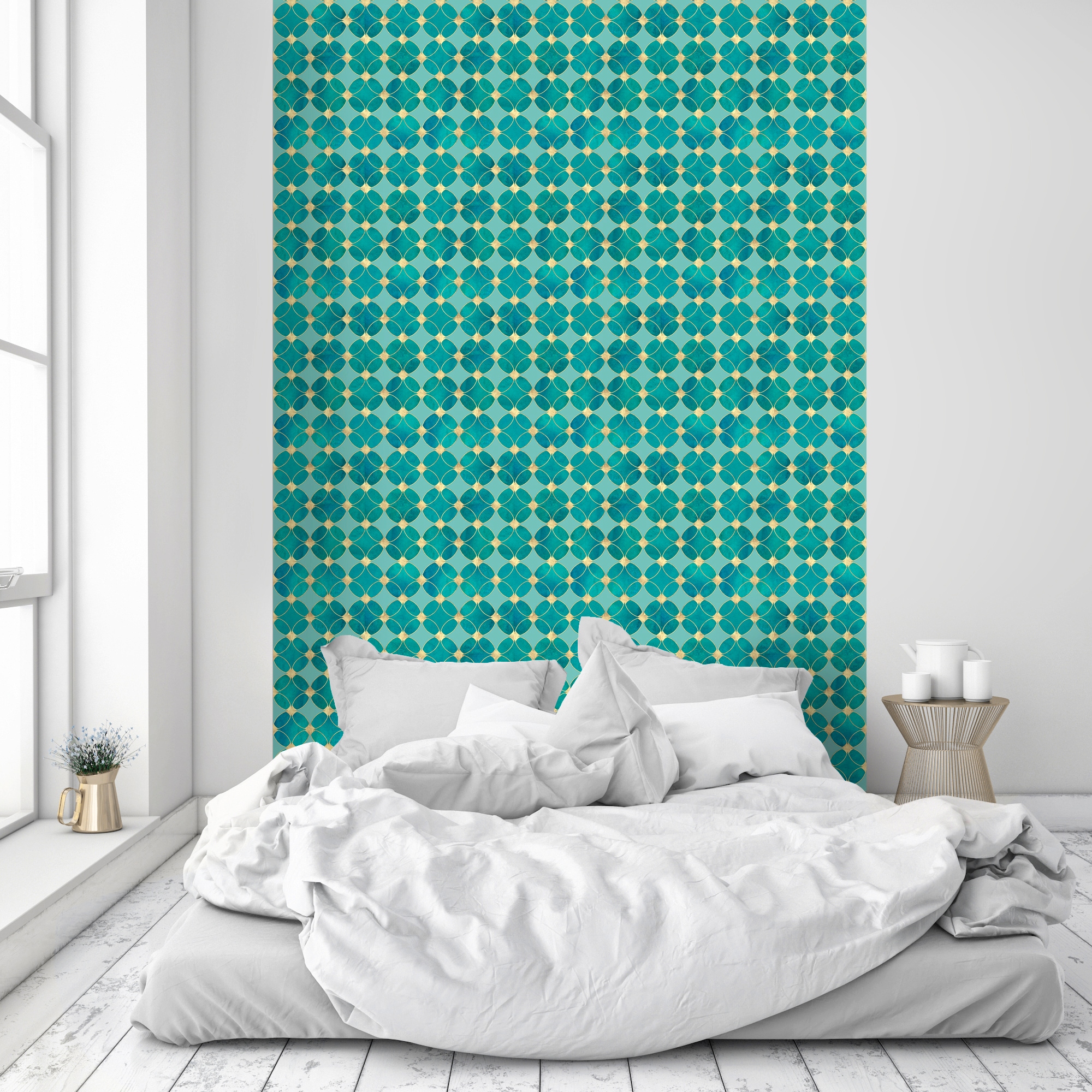 queence Papier peint vinyle »Alisa« abstrait | imprimé 90x250cm, selbstklebend, kinderleichte Anbringung, , Sticker