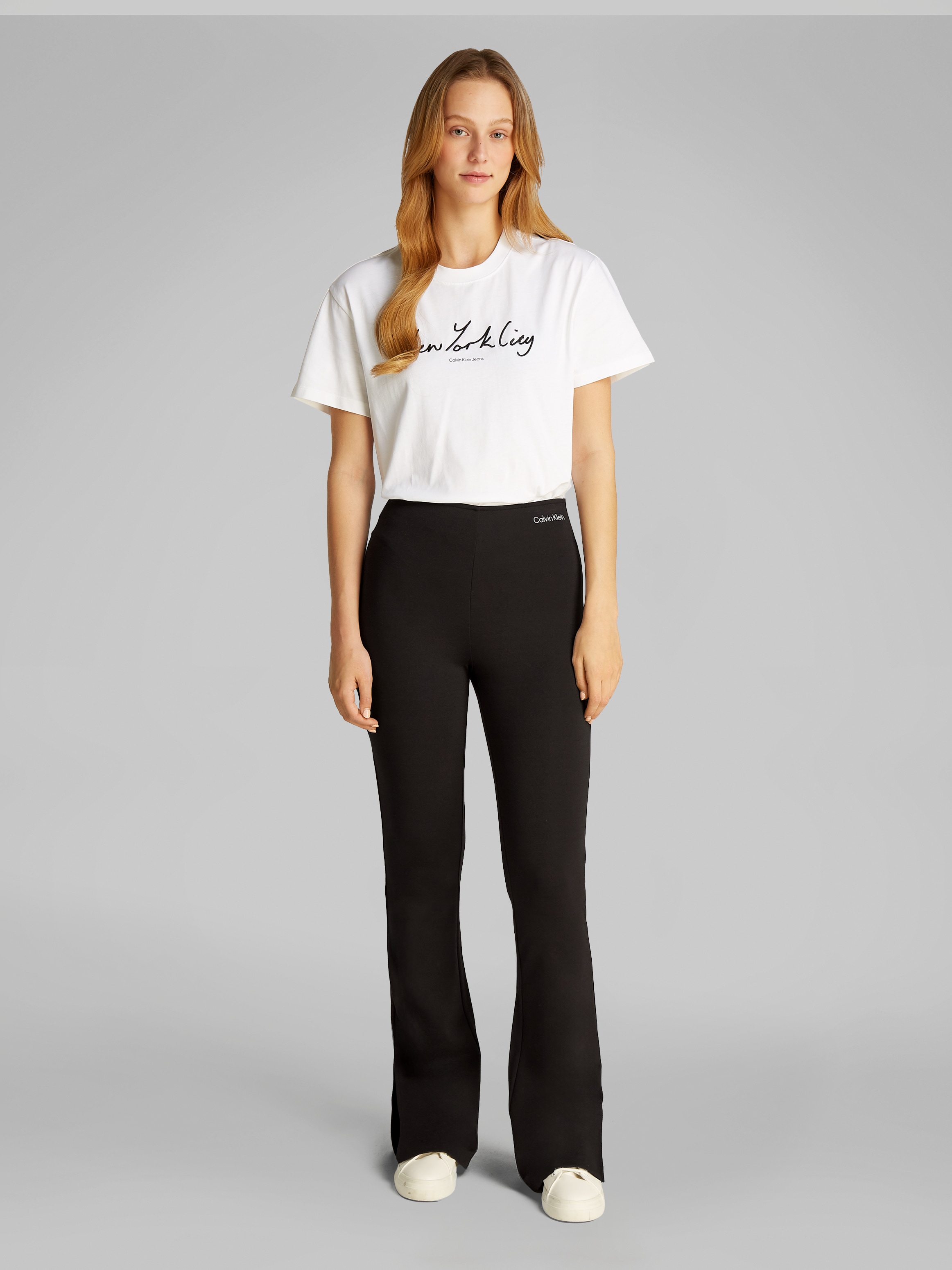 Calvin Klein Jeans Bootcuthose »MILANO LOGO ELASTIC LEGGINGS«, mit Logodruck