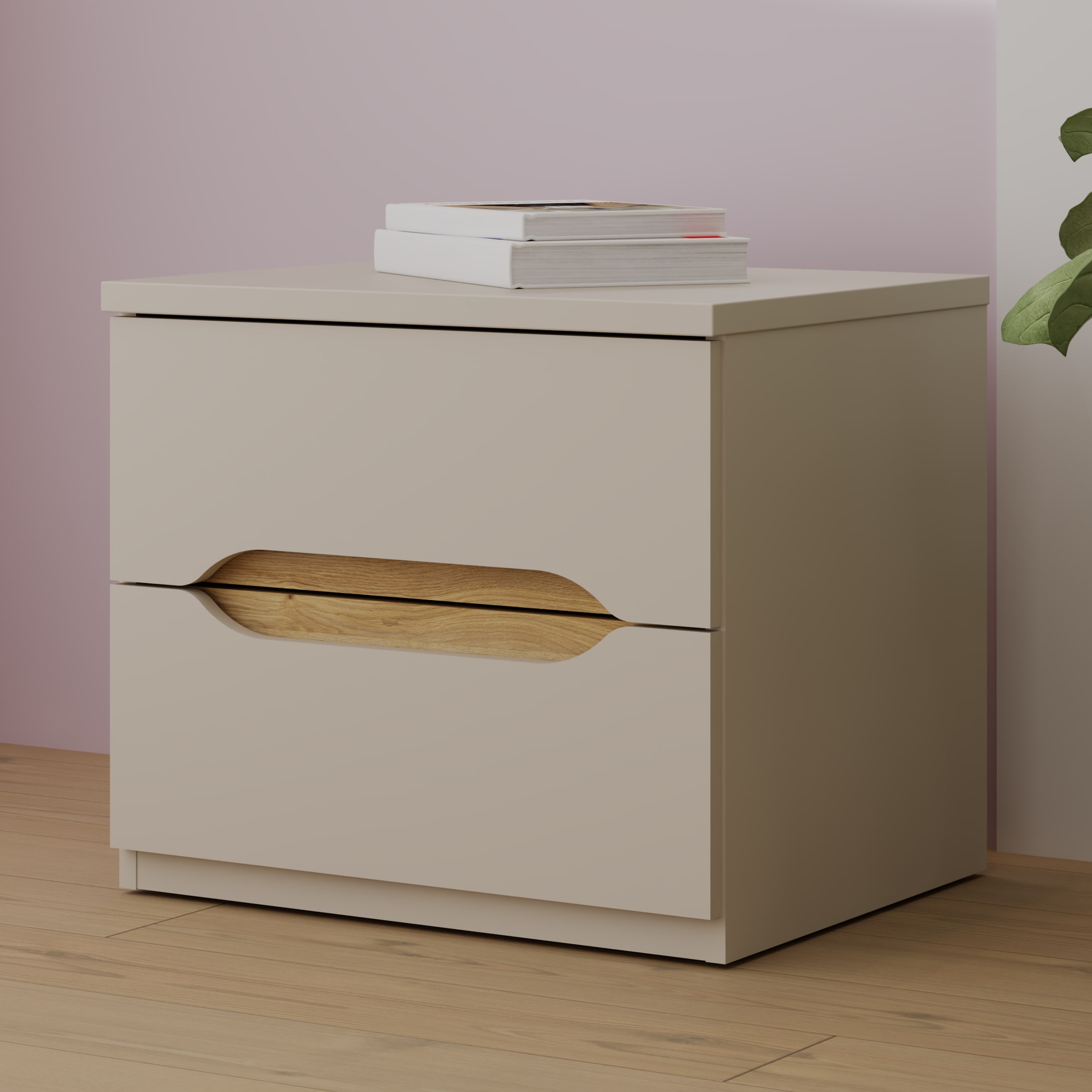 Image of FORTE Nachtkommode B/H/T 50,4/44,3/41,5 cm Nako ohne Griffe