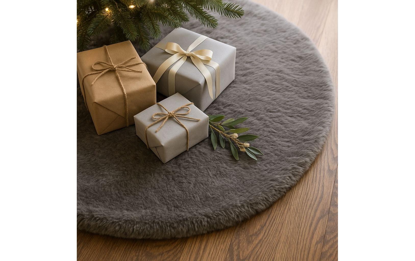 Conceptum Hypnose Objet décoratif »Weichnachtsteppich Polyester Grau 150 x 150 cm«