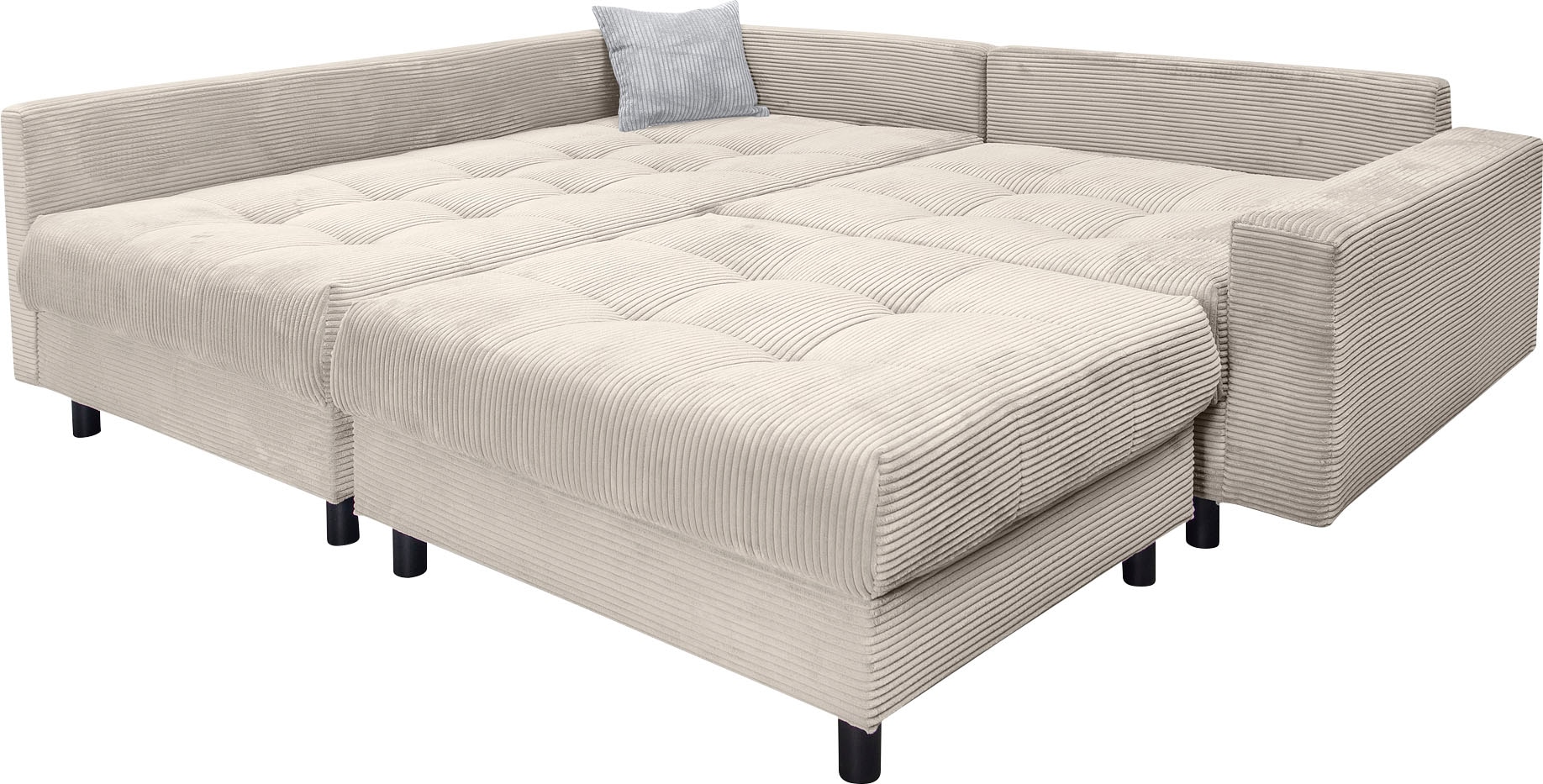 Home affaire Ecksofa Toni L-Form, inklusive Hocker und Rückenkissen