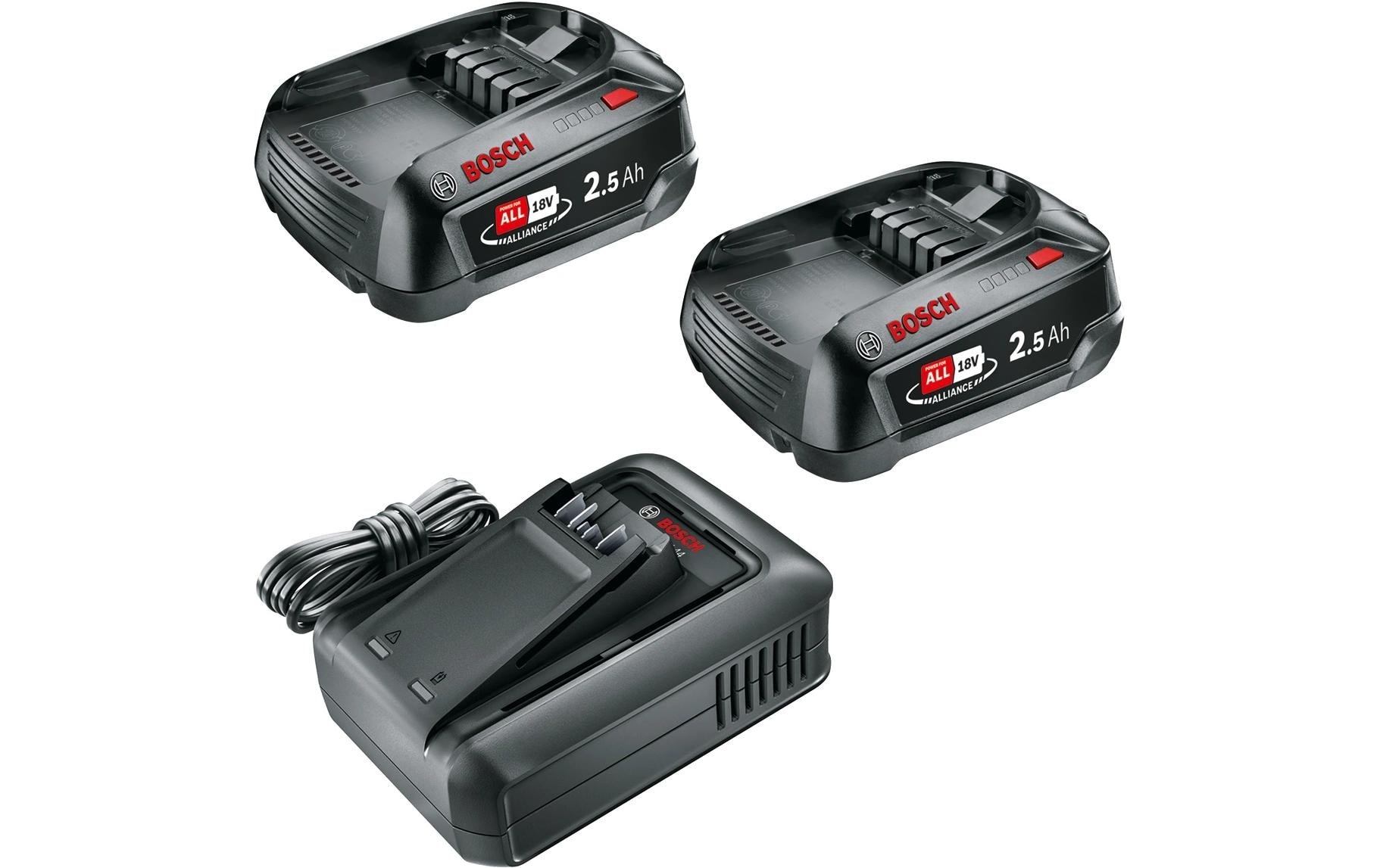 Image of BOSCH Akku "Starterset 18 V, 2 x 2,5 Ah + AL 18 V-44" 18,0