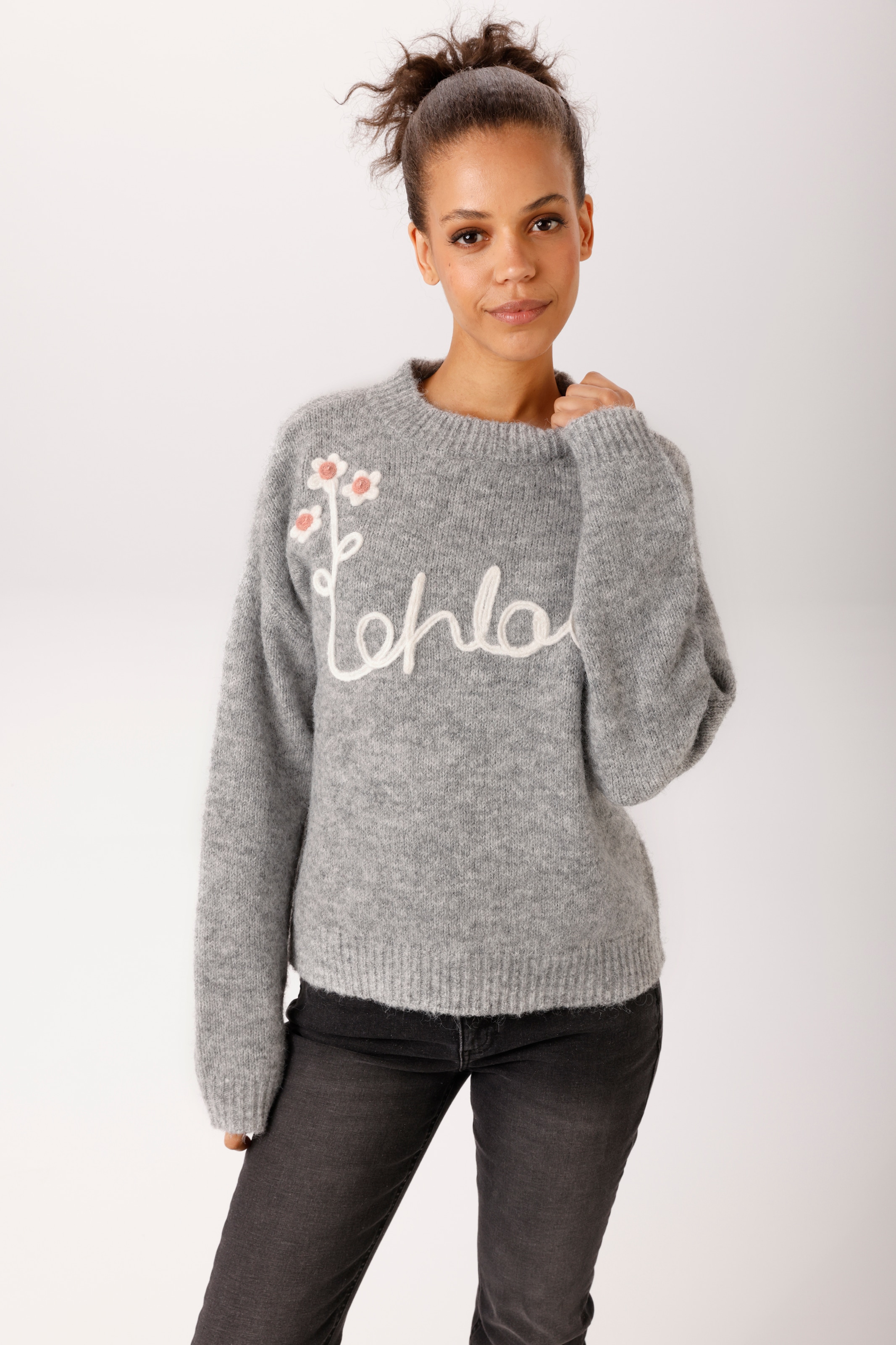 Image of Aniston CASUAL Strickpullover mit Kordel-Applikationen - NEUE KOLLEKTION