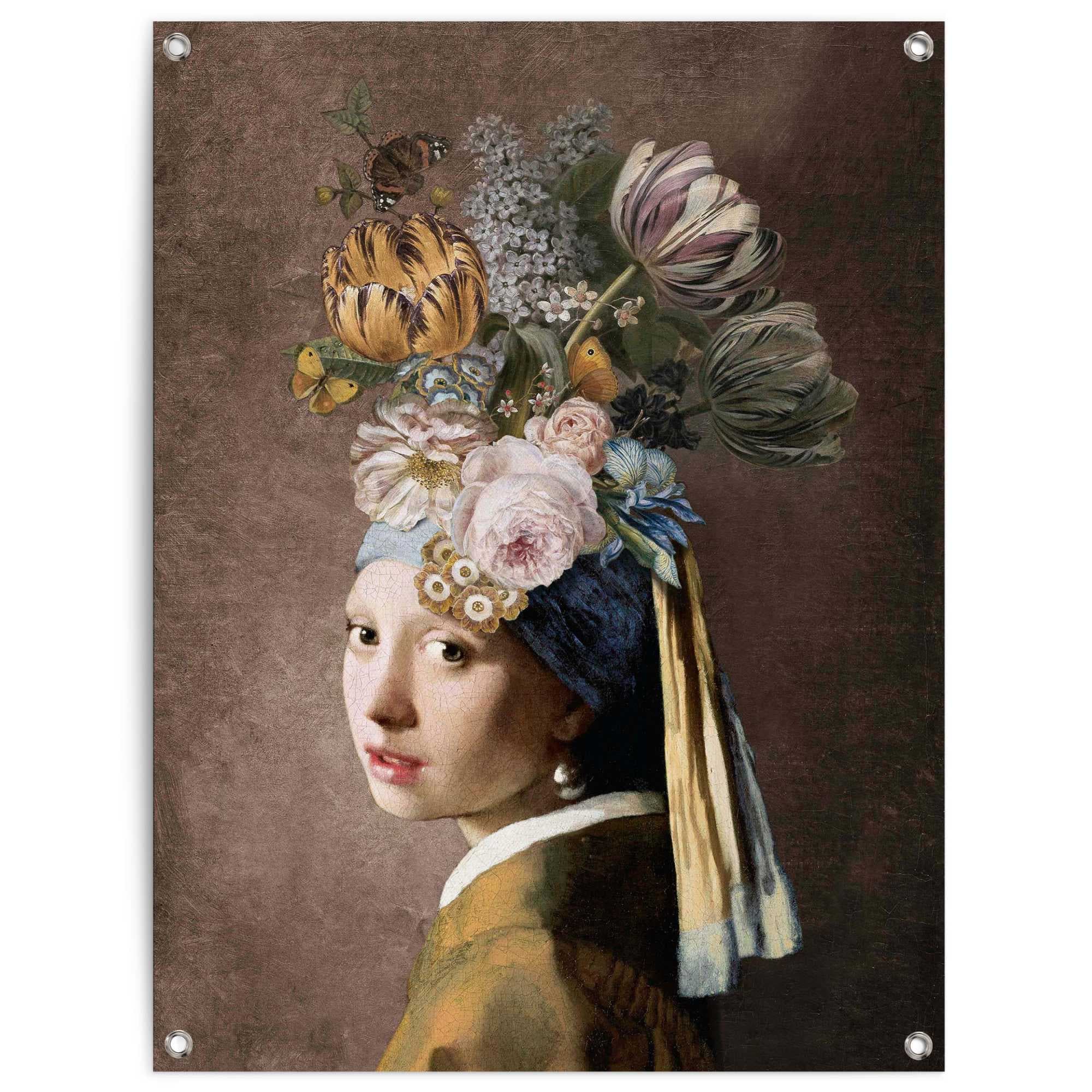 Image of Reinders Poster "Vermeer Blumenmädchen mit dem Perlenorhrring" Outdoor für Garten oder Balkon
