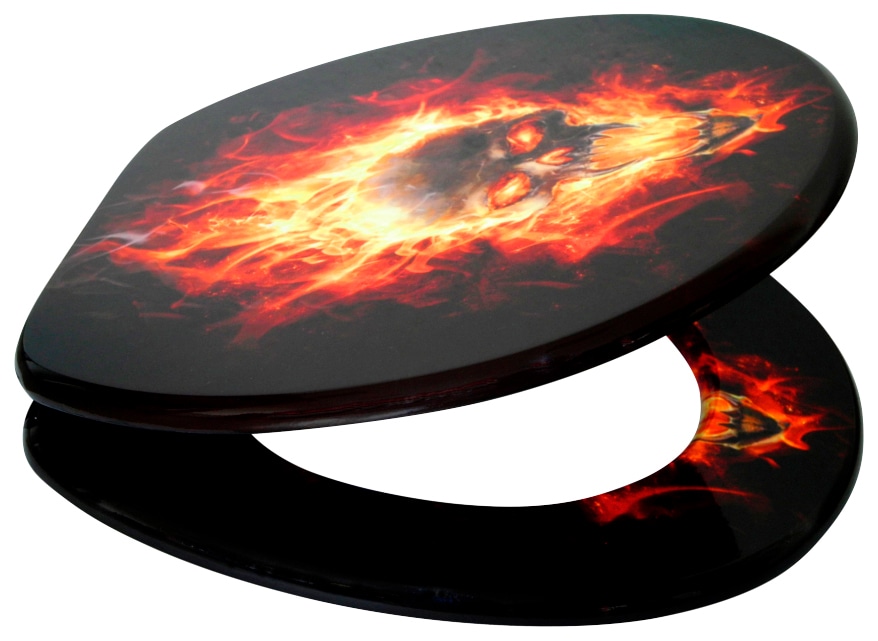 Sanilo WC-Sitz »Totenkopf in Flammen«