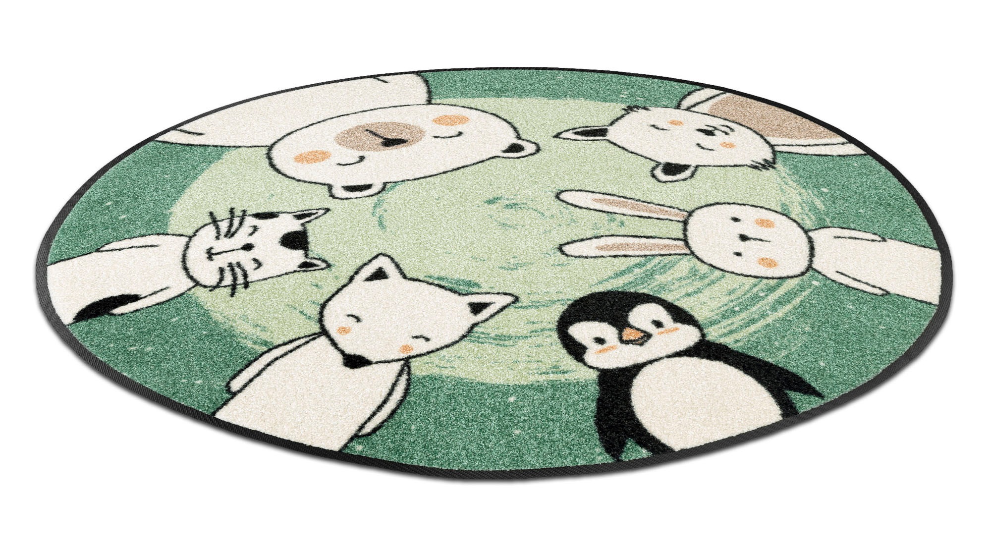 Image of wash+dry by Kleen-Tex Teppich »Animal Friends«, rund, 7 mm Höhe bei Ackermann Versand Schweiz