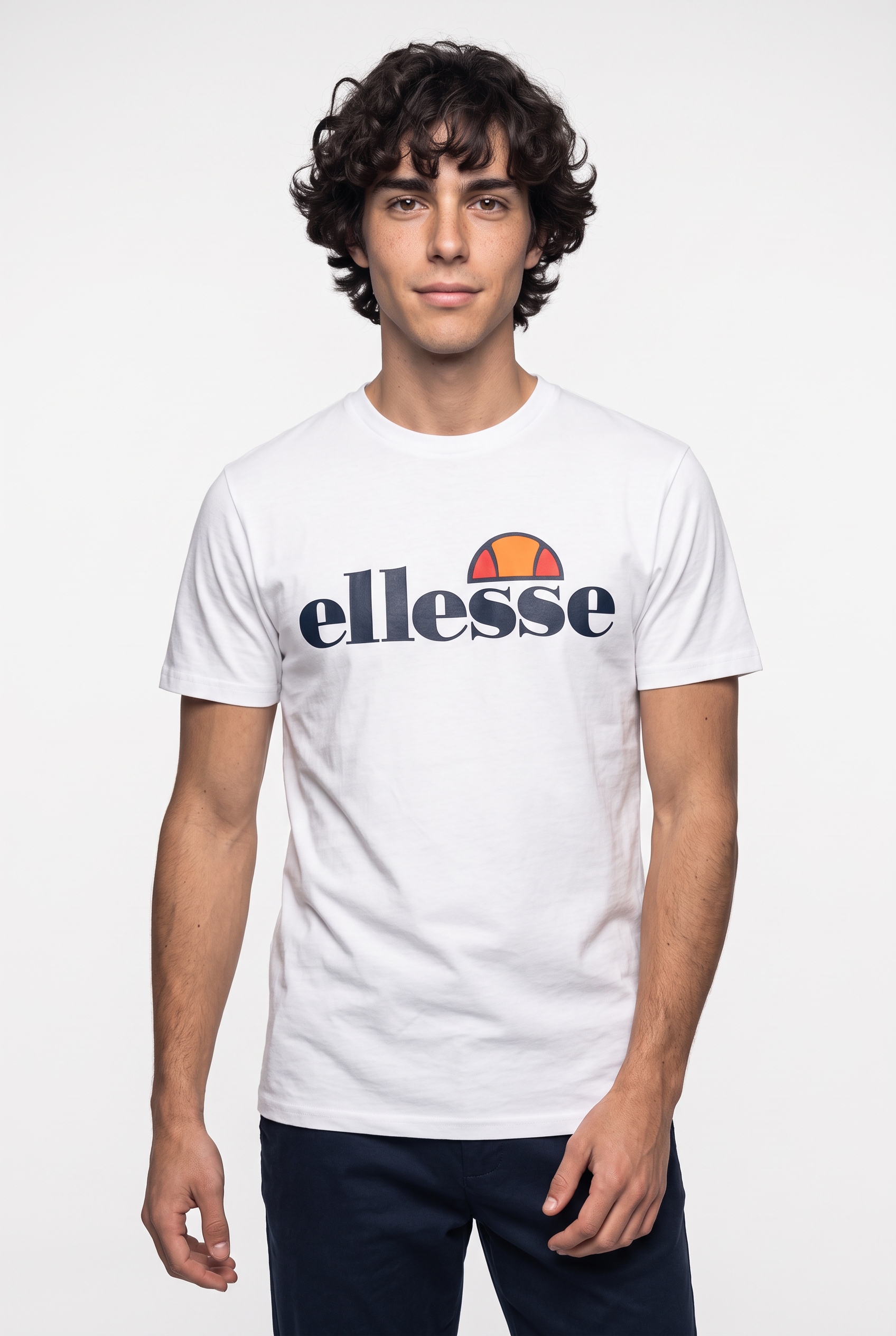 Image of Ellesse T-Shirt "SL PRADO TEE" mit Logodruck, Kurzarm, schmale Basic-Passform, hüftlange Schnittform
