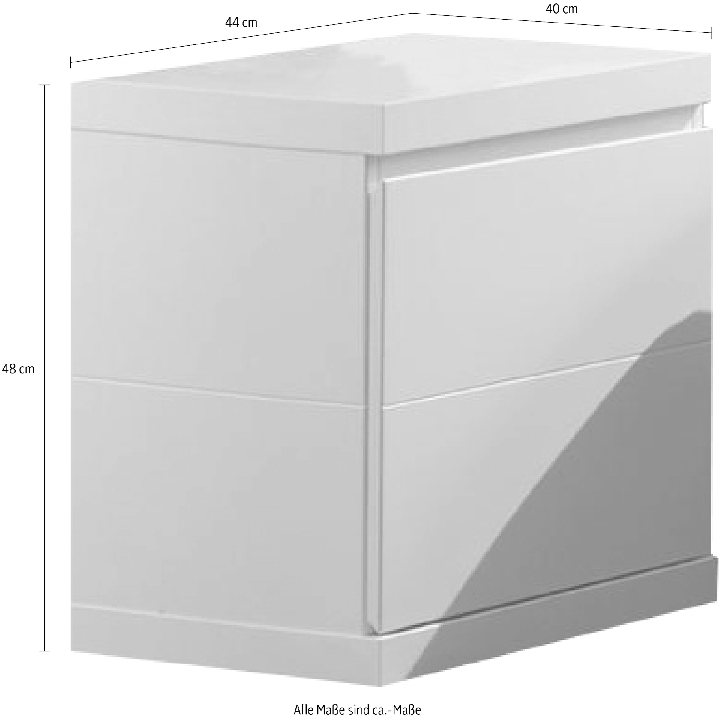 Vipack Table de nuit Fabriqué en Europe,  Table de nuit au design épuré, avec 1 porte, finition laquée blanche