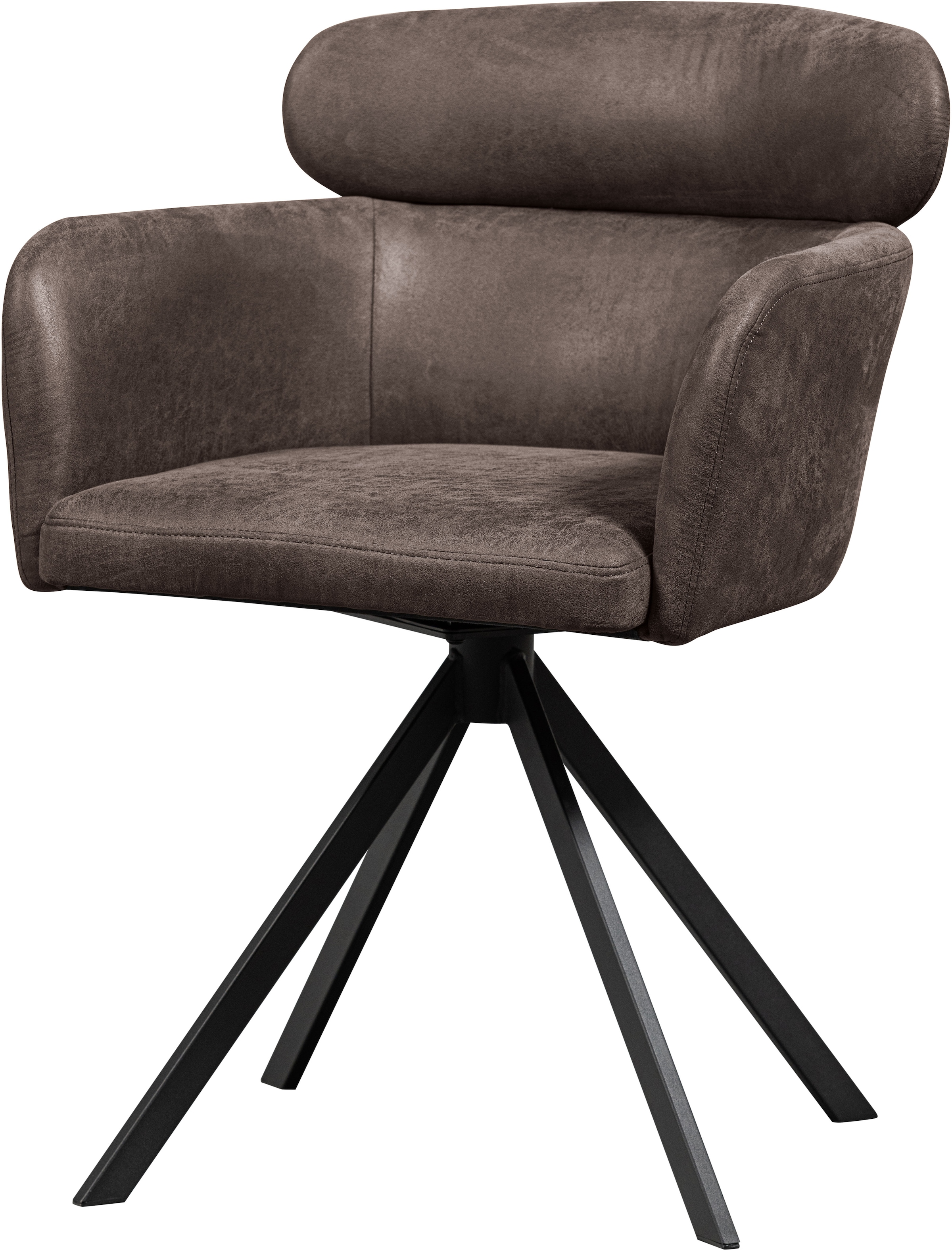 WOOOD Chaise de salle à manger »Fenne aus Kunstleder mit Drehgestell aus Metall H 80 x B 58 cm« (Ensemble) 2 cuis(Set, 2 pcs) Haute résistance à l'usure, largeur 58 cm