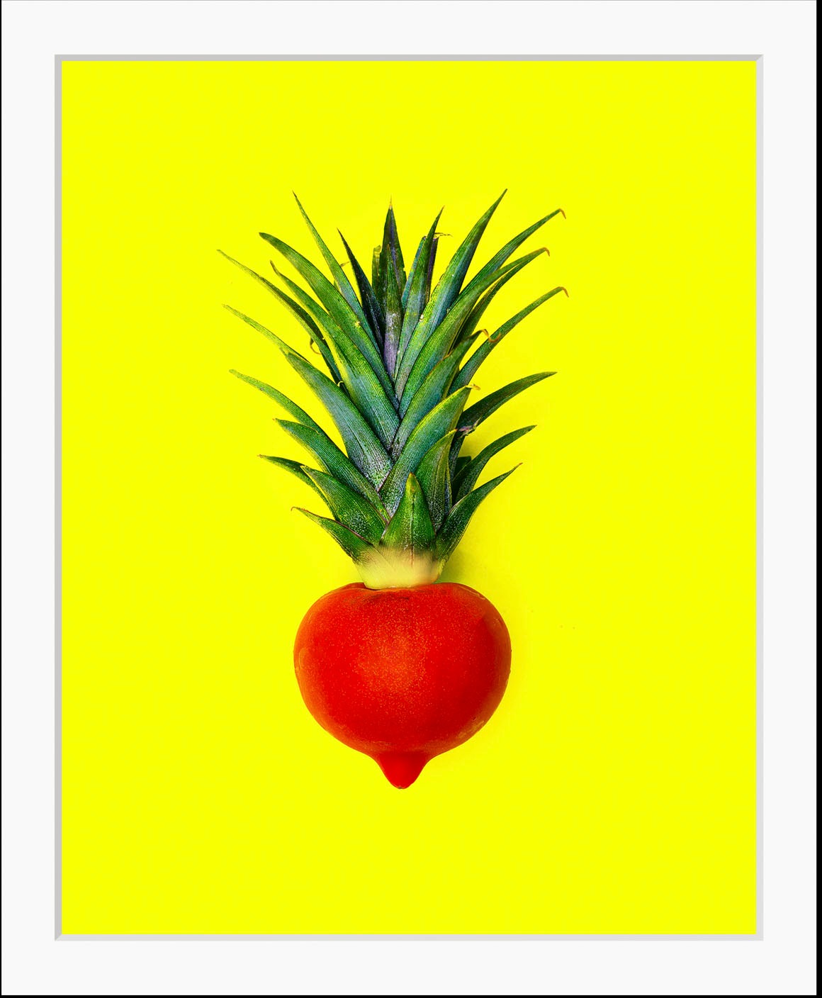 Image of queence Bild "Tristan" Essen Figuren Kunst Lebensmittel Obst Obst Bilder 1 Stk. tlg. HD Premium Poster-Druck inkl. Holzrahmen