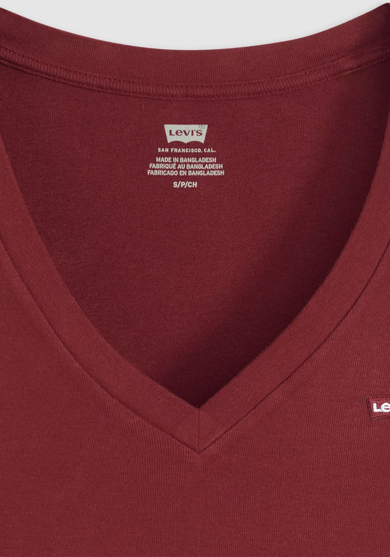 Levi's® Langarmshirt »ESSENTIAL HM LS VNECK«, mit Logo Stickerei