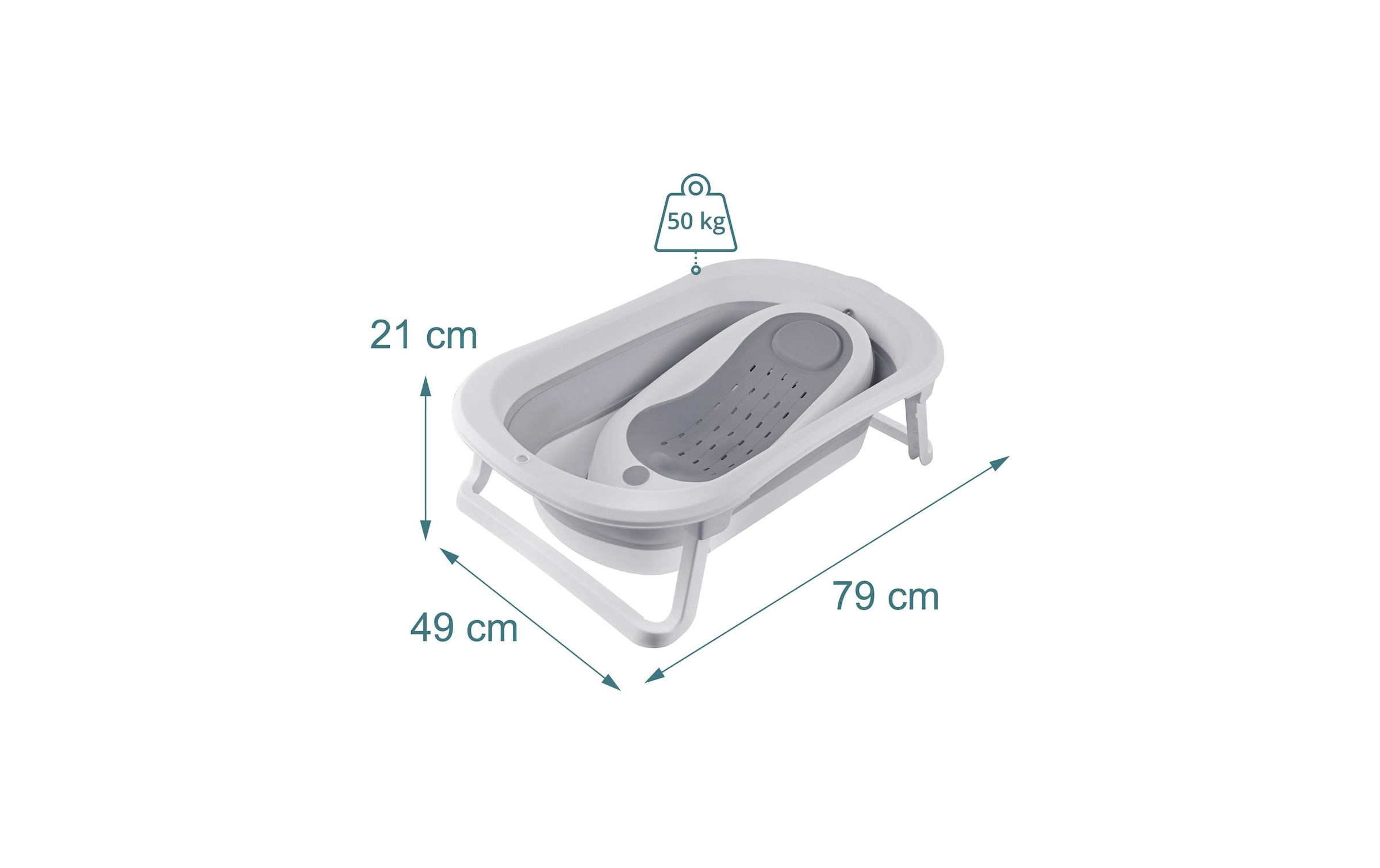 relaxdays Baignoire pour bébé Höhe 21 cm