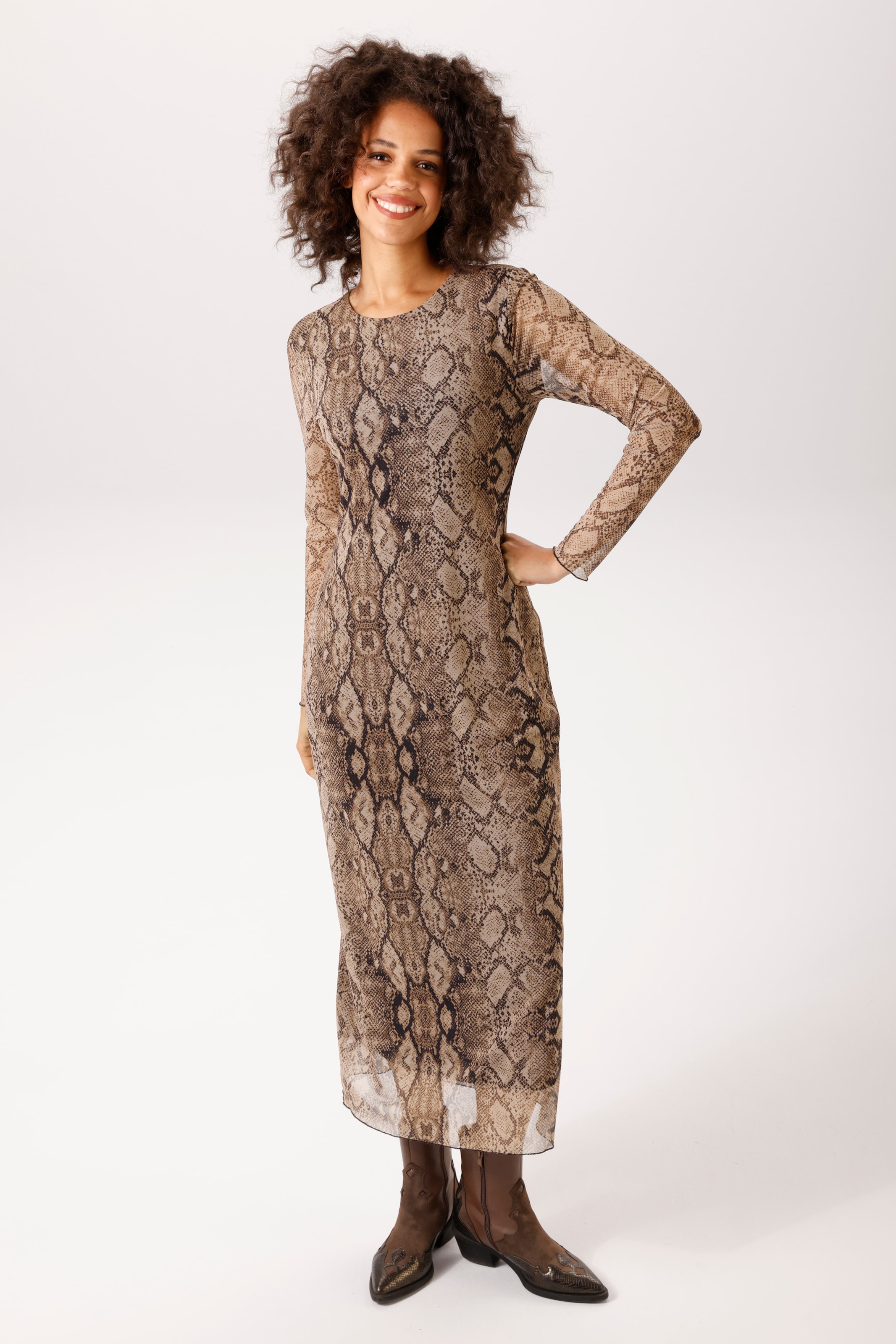Image of Aniston CASUAL Maxikleid mit grafischen Muster in Schlangen-Optik - NEUE KOLLEKTION