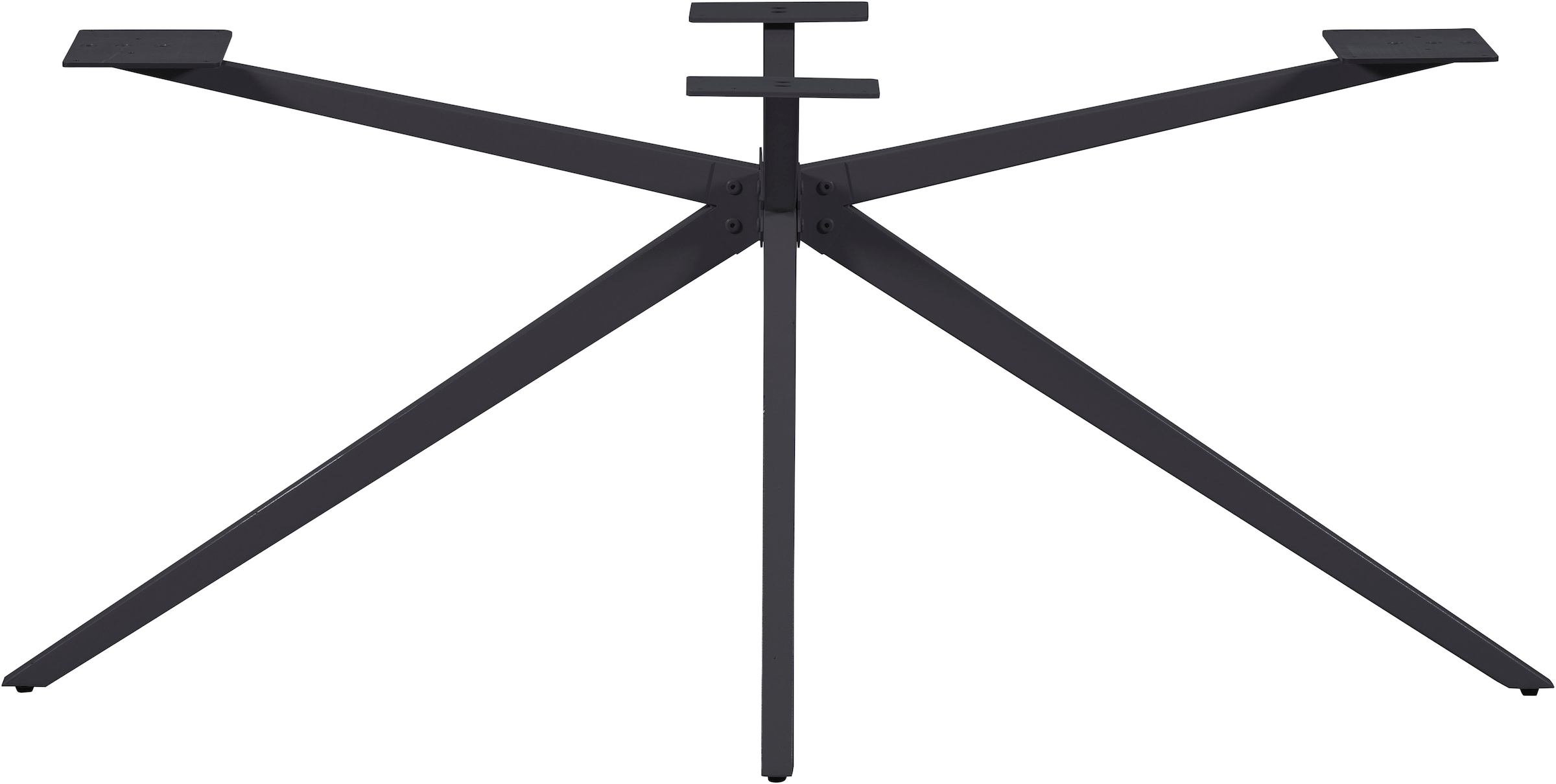 WOOOD Pied de table »Tablo Holland XL Metall mit Pulverbeschichtung B 170 x T 80 x H 72 cm« Structure croisée Ø 3,5 cm, capacité de charge 160 kg, facile à monter