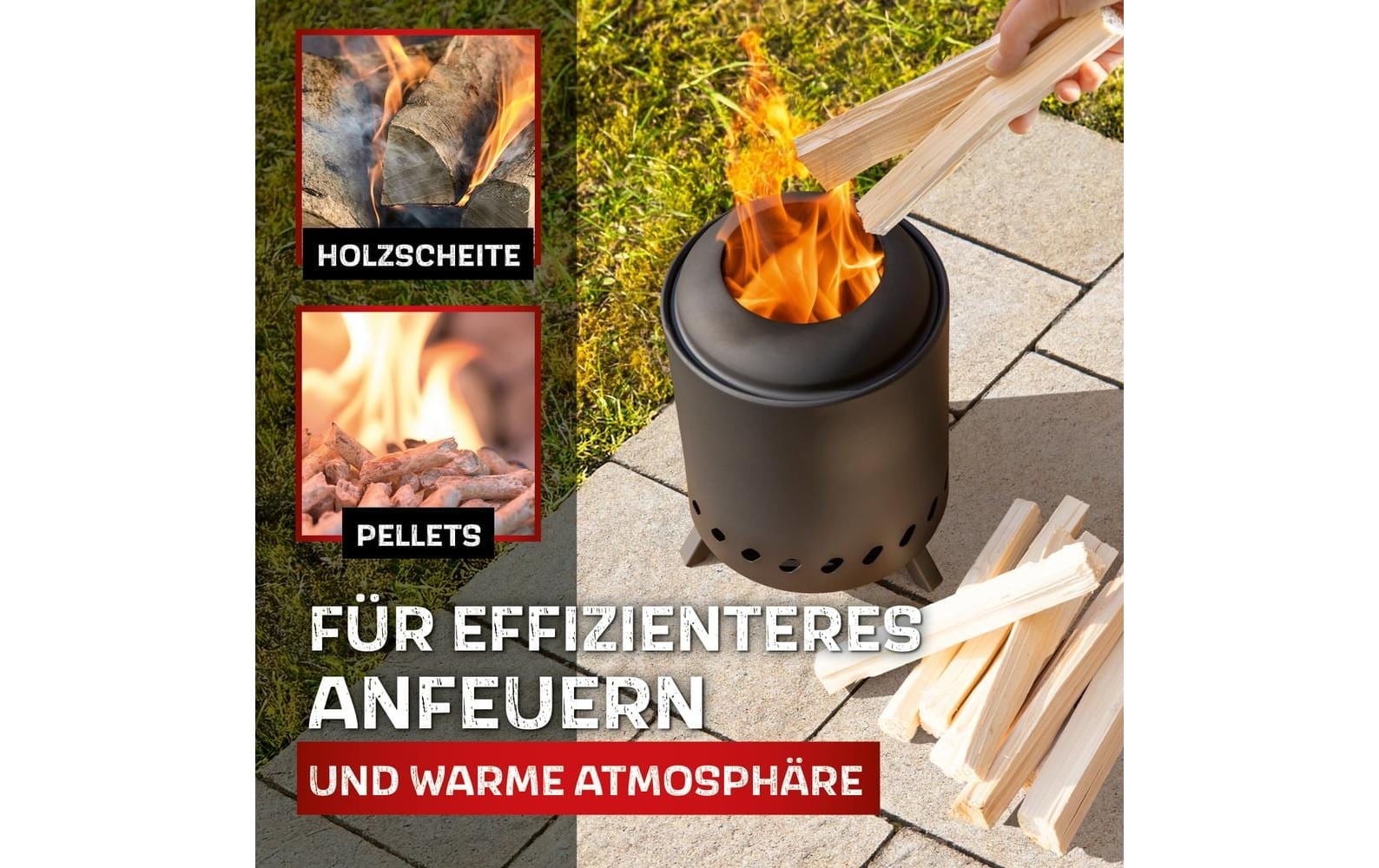 LANDMANN Panier à feu »raucharm – Ø 18 cm«