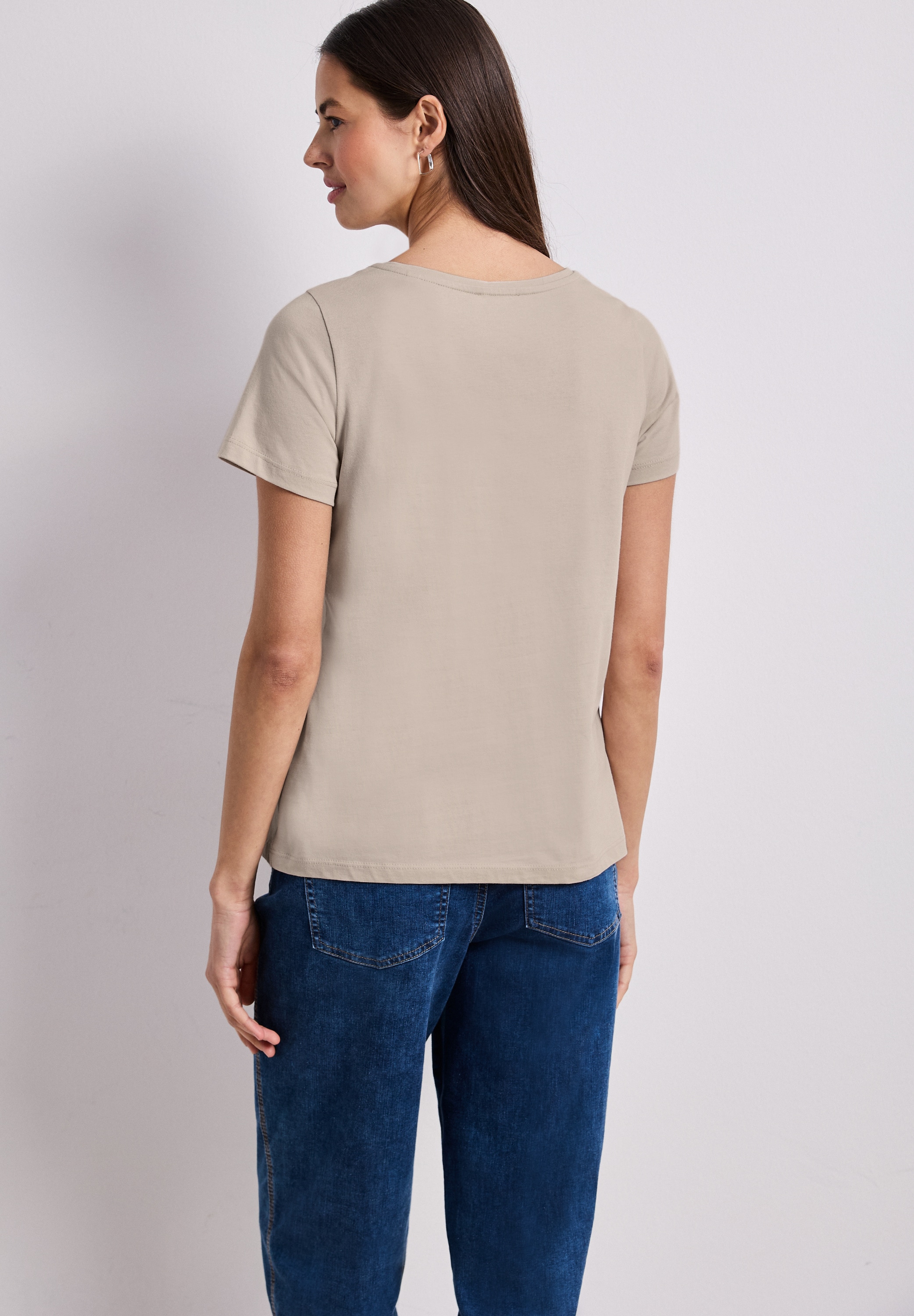 STREET ONE T-shirt à manches courtes t-shirt d'été avec motif texte