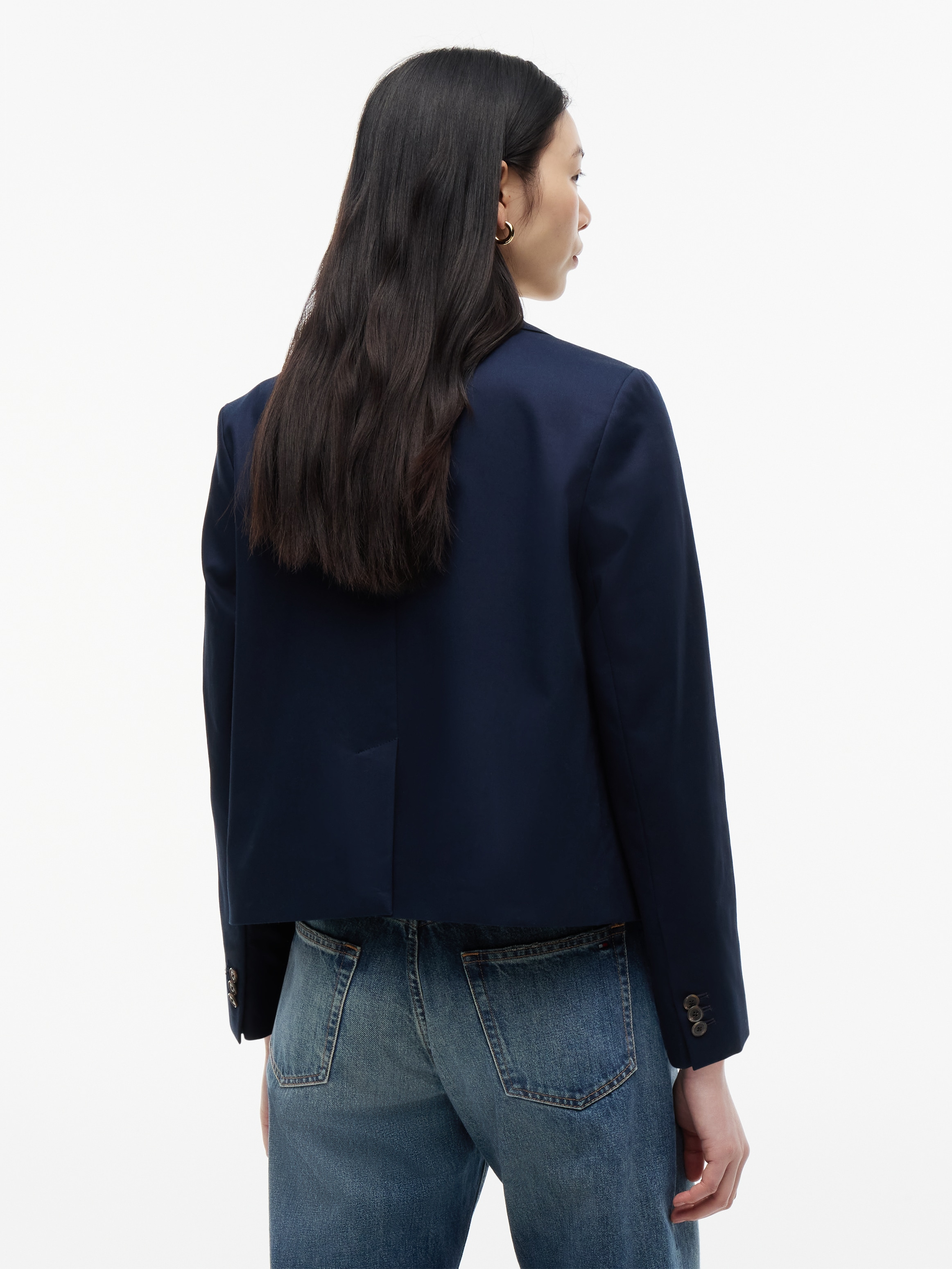Tommy Hilfiger Blazer court »CHINO DRESSING COTTON BLAZER« en coton pur, avec col à revers