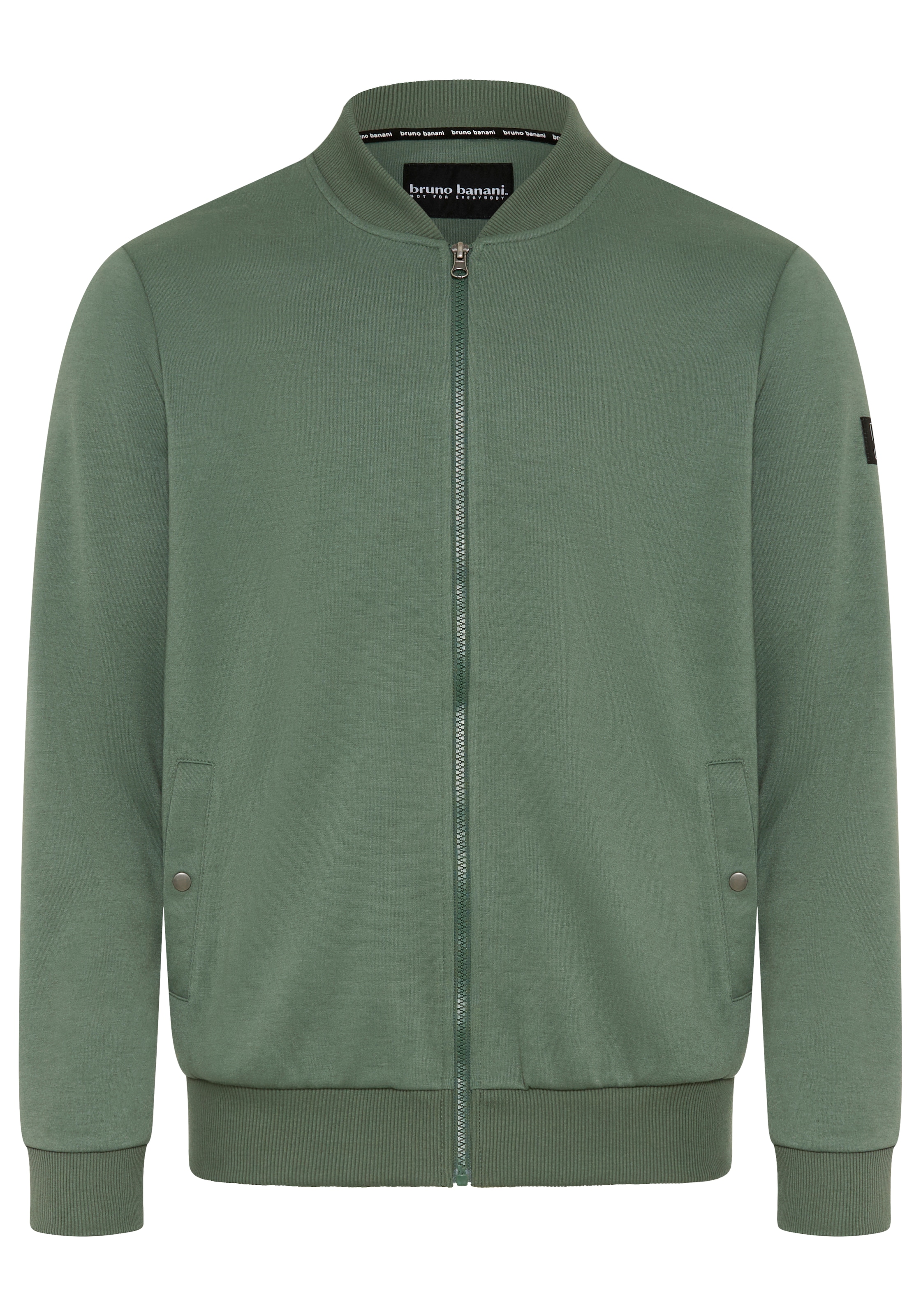 Bruno Banani Sweatjacke mit Stehkragen und Eingrifftaschen