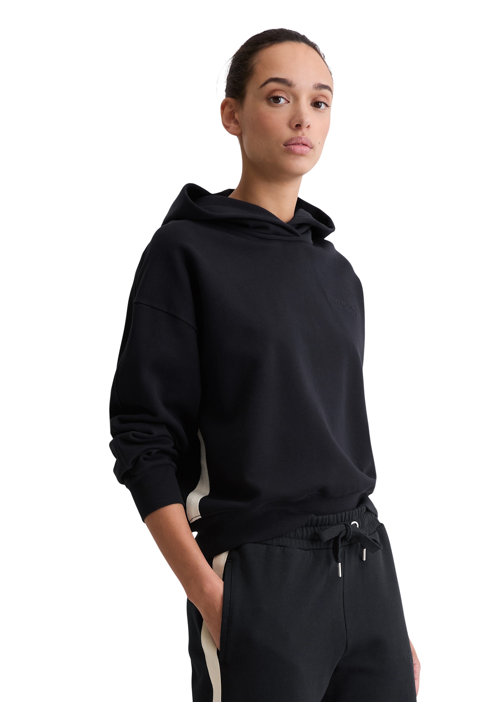 Image of Marc OPolo Kapuzensweatshirt, mit Logo-Stickerei