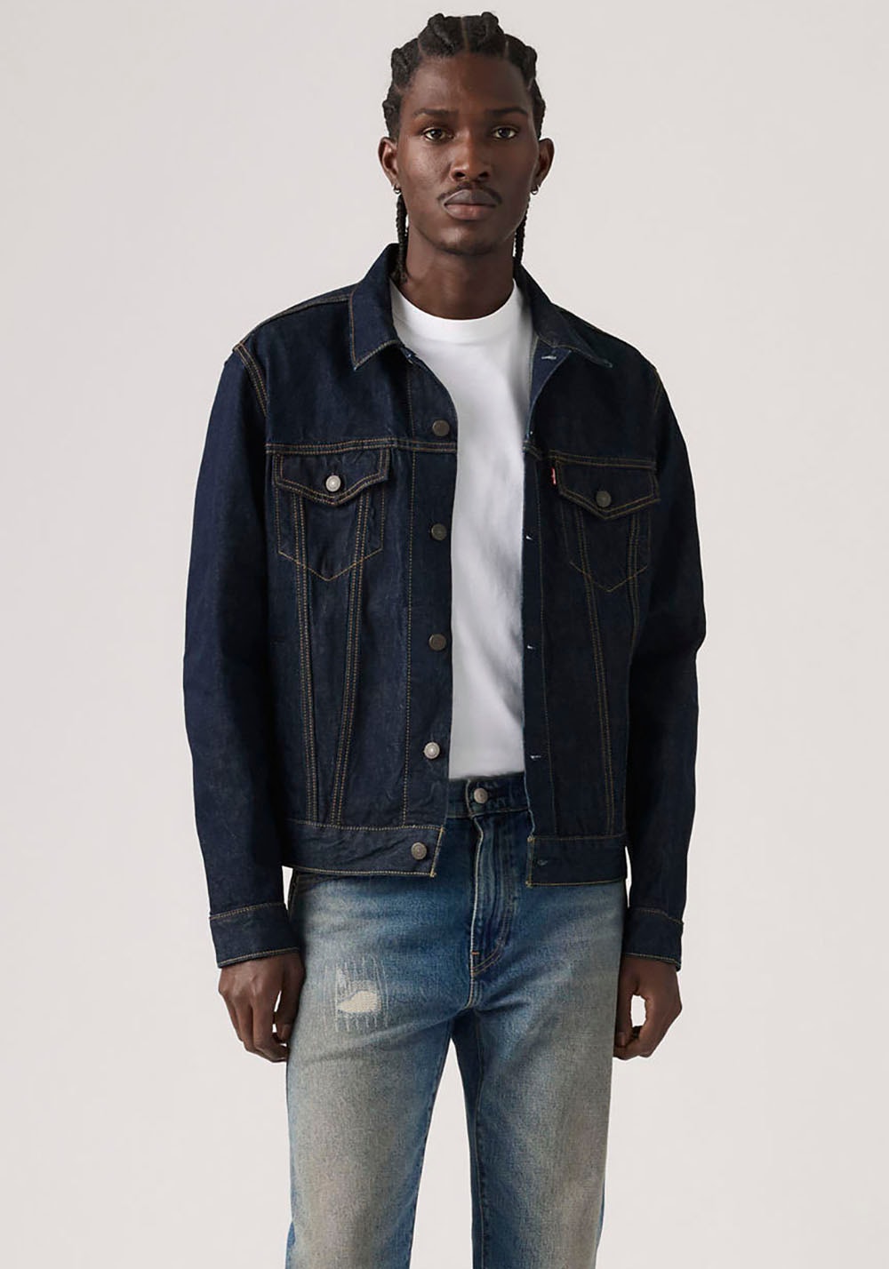 Image of Levis Jeansjacke "VINTAGE FIT TRUCKER JKT" ohne Kapuze mit Knopfleiste