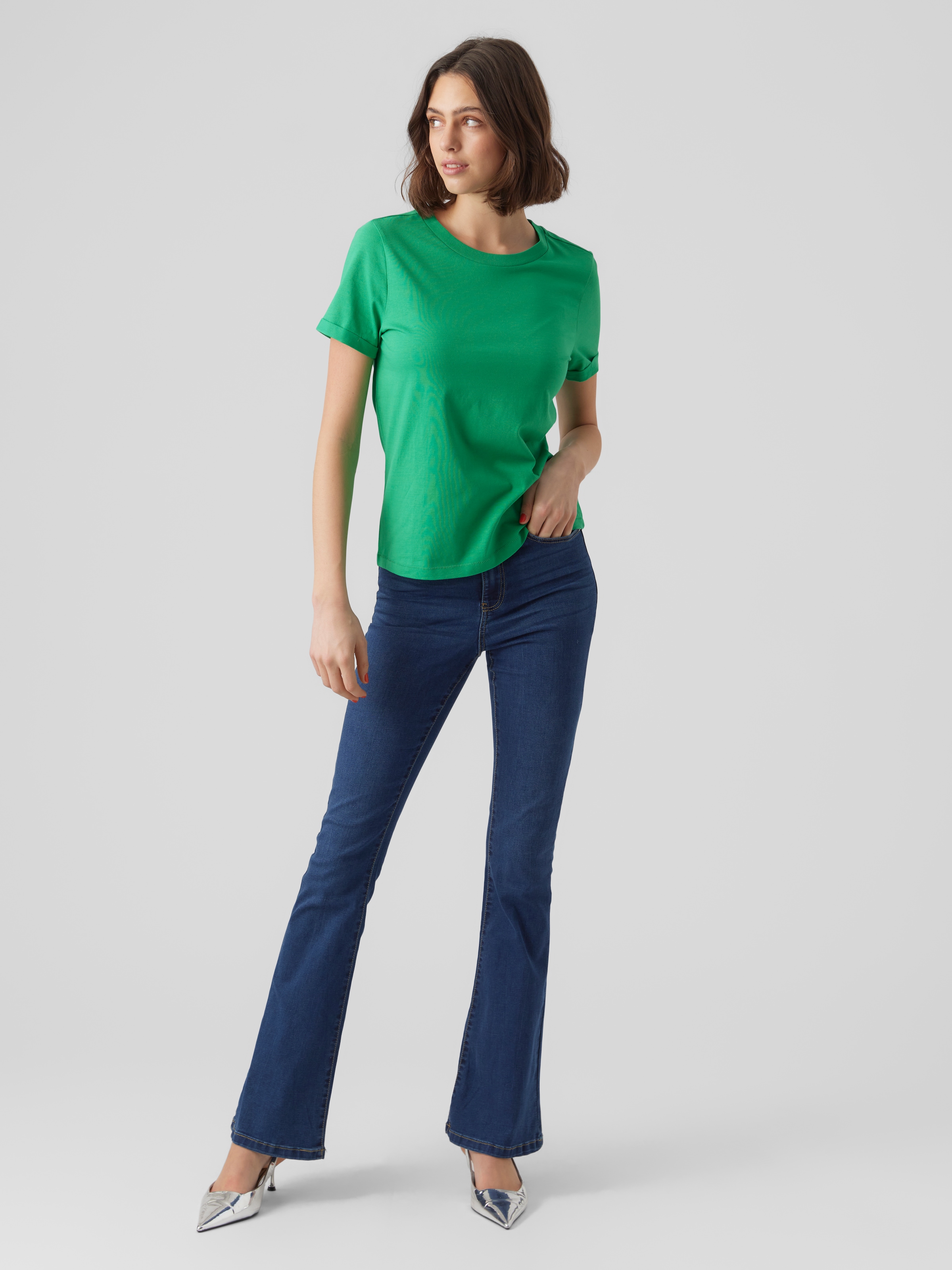 Vero Moda Kurzarmshirt »VMPAULA S/S T-SHIRT  NOOS« Baumwolle, regular fit