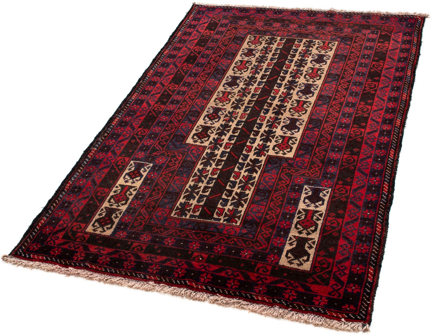 Image of morgenland Orientteppich »Belutsch - 125 x 80 cm - hellrot«, rechteckig, 8 mm Höhe, Wohnzimmer, Handgeknüpft, Einzelstück mit Zertifikat bei Ackermann Versand Schweiz