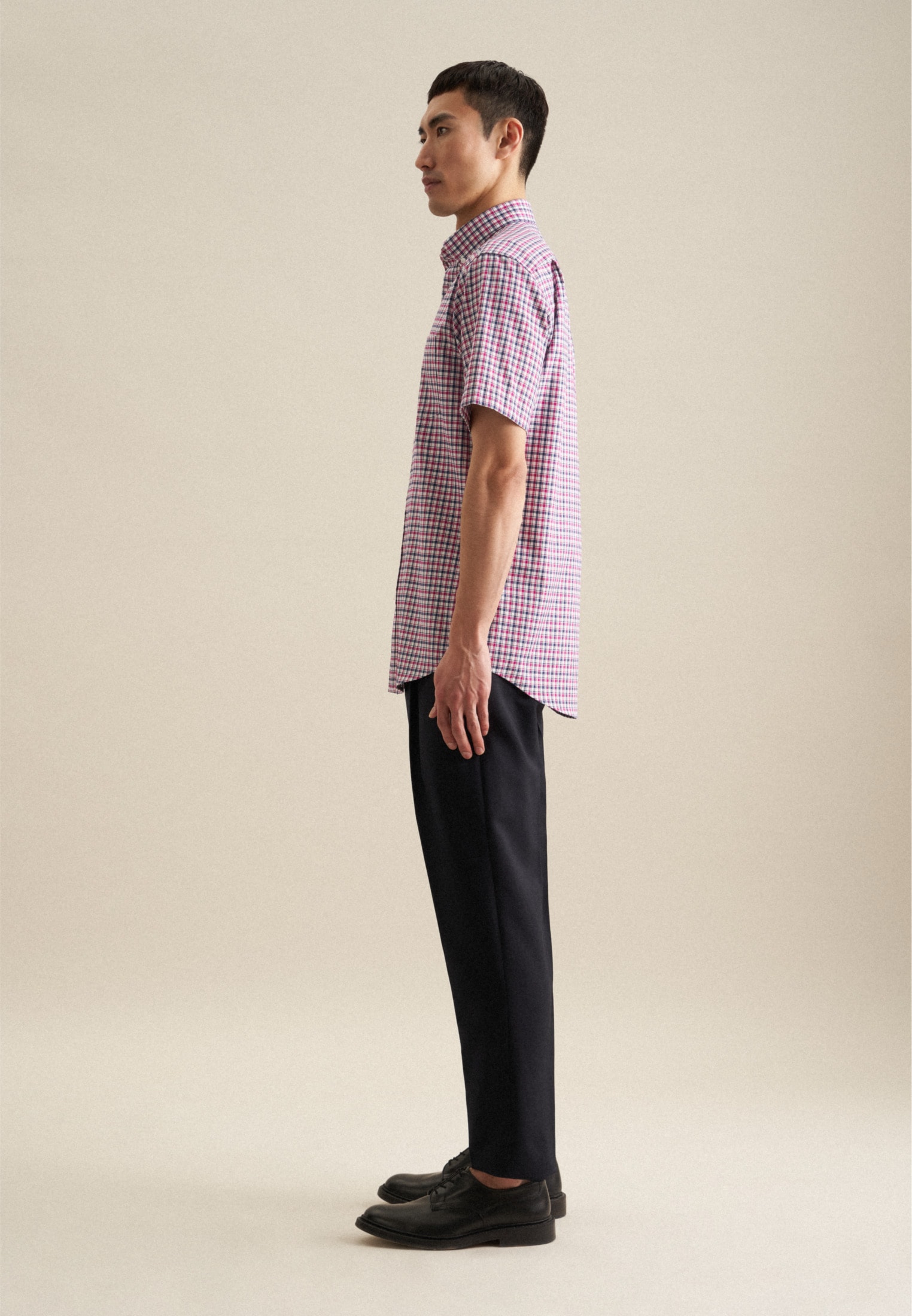 seidensticker Chemise d'affaires »Regular« Regular 1/2 Button-Down-Kragen Karo