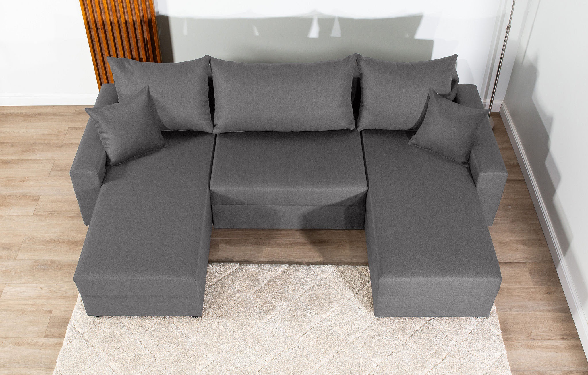 COLLECTION AB Wohnlandschaft »Pico U-Form«, Wohnlandschaft,2 X Ottomane,Polyätherschaum Polsterung
