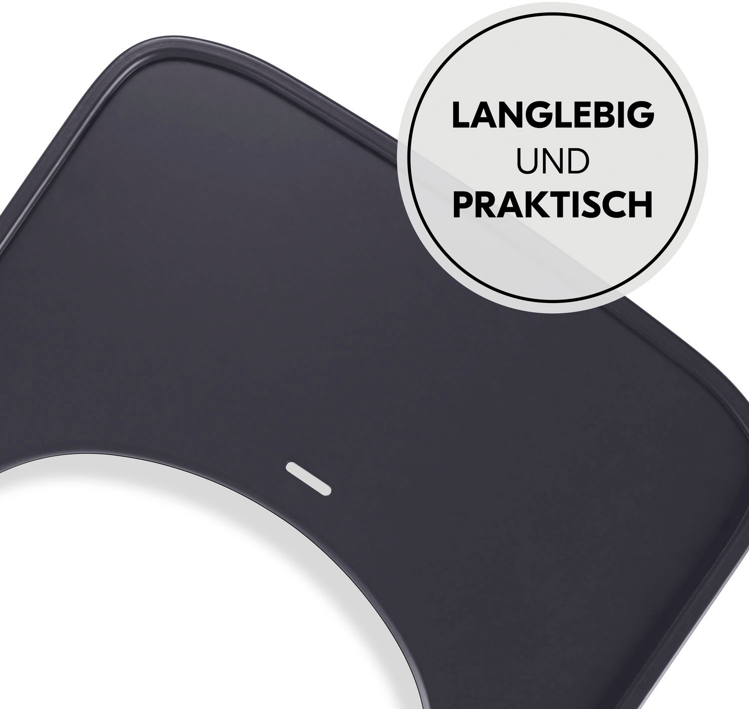 Hauck Plateau de chaise haute »Alpha Wooden Tray Essbrett, Dark Grey« FSC® - schützt Wald