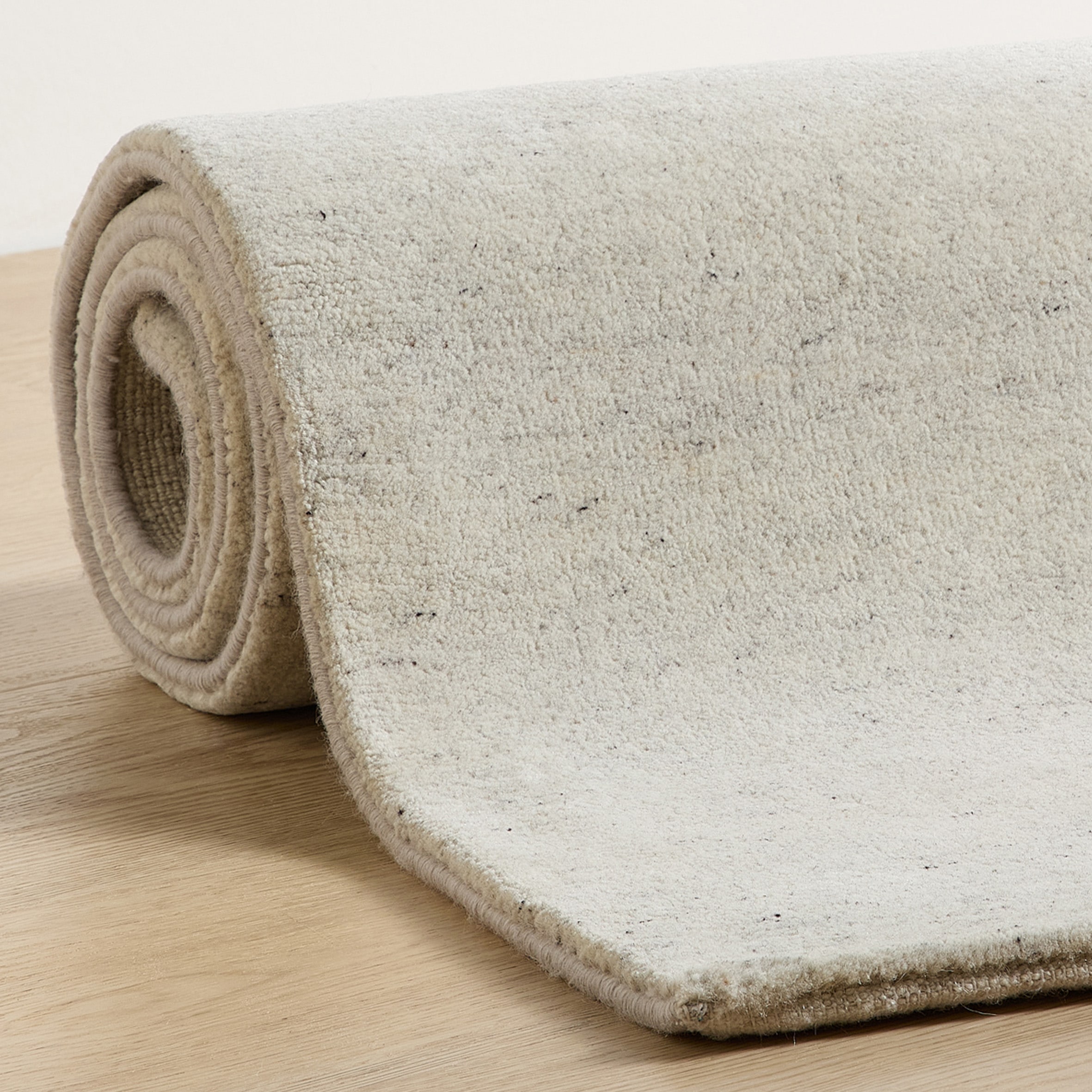 THEKO Tapis en laine »Skylight Uni« Rectangulaire 21 mm Höhe handgeknüpft, reine Schurwolle, Unifarben