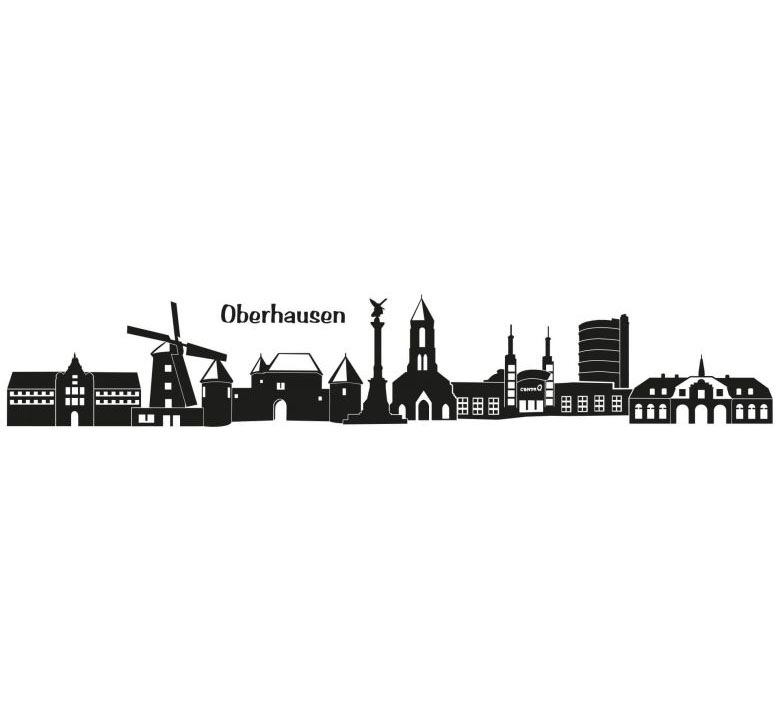 Image of Wall-Art Wandtattoo »Stadt Skyline Oberhausen 120cm«, (1 St.) bei Ackermann Versand Schweiz