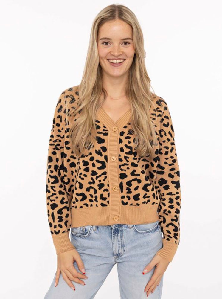 Image of Zwillingsherz Strickpullover ""Classic Leo"" Animal-Muster