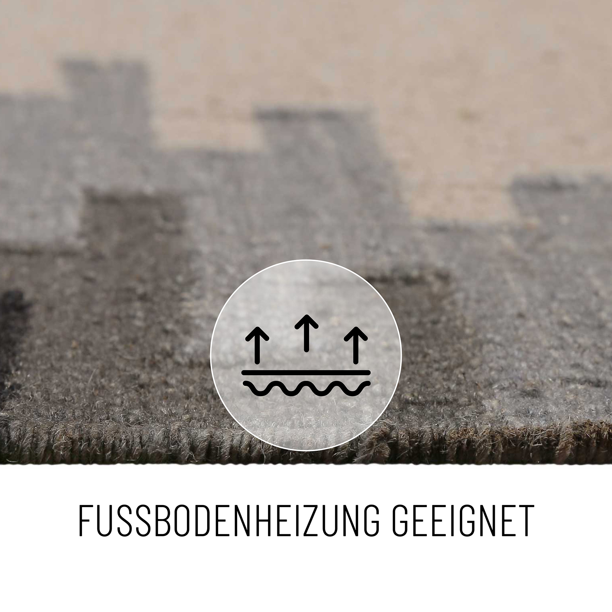 Green Looop Wollteppich »Belle« rechteckig 5 mm Höhe Fransen, Kelim, handgewebt, Natur, Wohnzimmer, Schlafzimmer, Raute